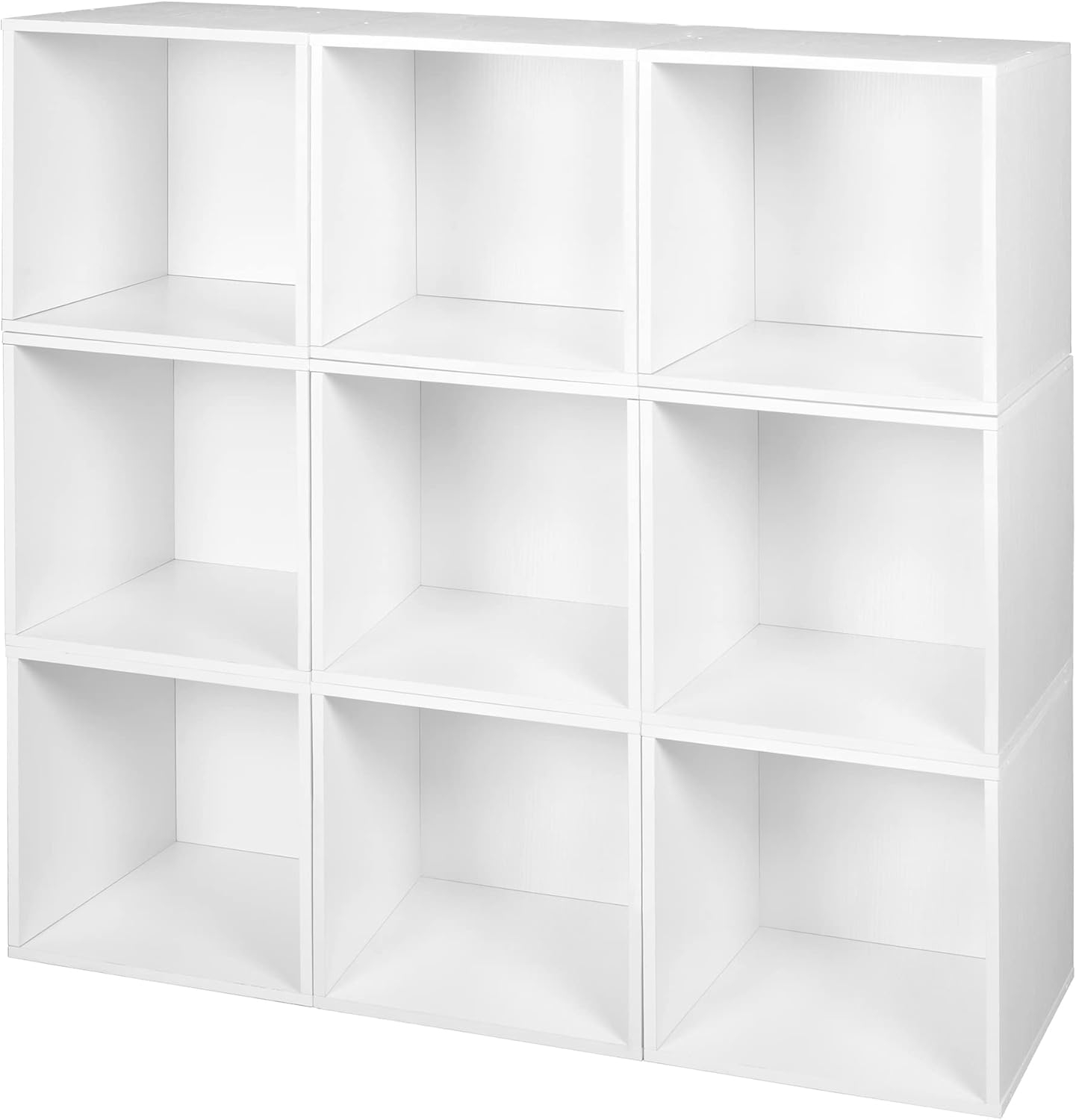 Cubo Storage Set with 6 Cubes, White Wood Grain