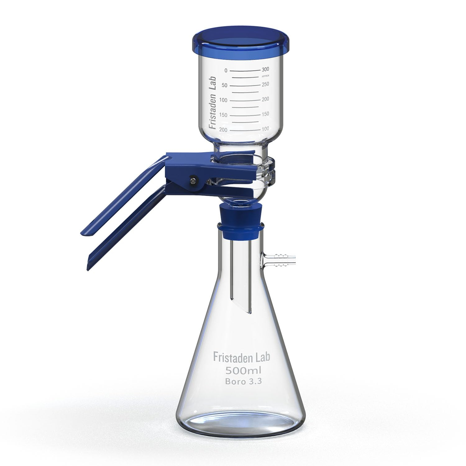 Fristaden Lab Vacuum Filtration Apparatus Kit | 500 mL Filtering Flask | 300 mL Glass Buchner Funnel | USA Company