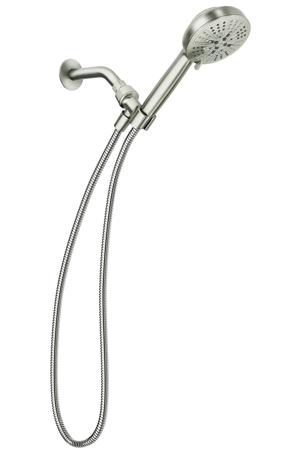 Moen Hydro Energetix Spot Resist Brushed Nickel Detachable 7-Function Handheld Shower Head, 200H0SRN