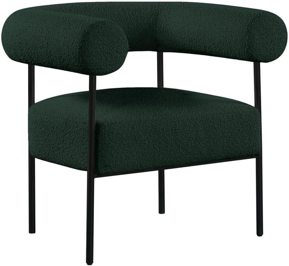 Meridian Furniture Blake Green Boucle Fabric Accent Chair