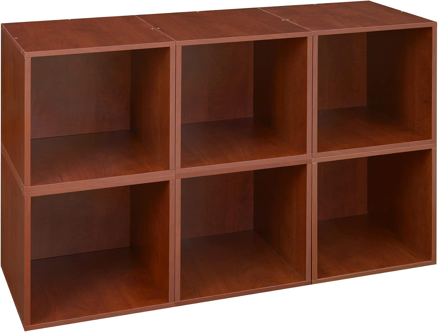 Niche Cubo Storage Organizer Open Bookshelf Set- 6 Cubes- Cherry