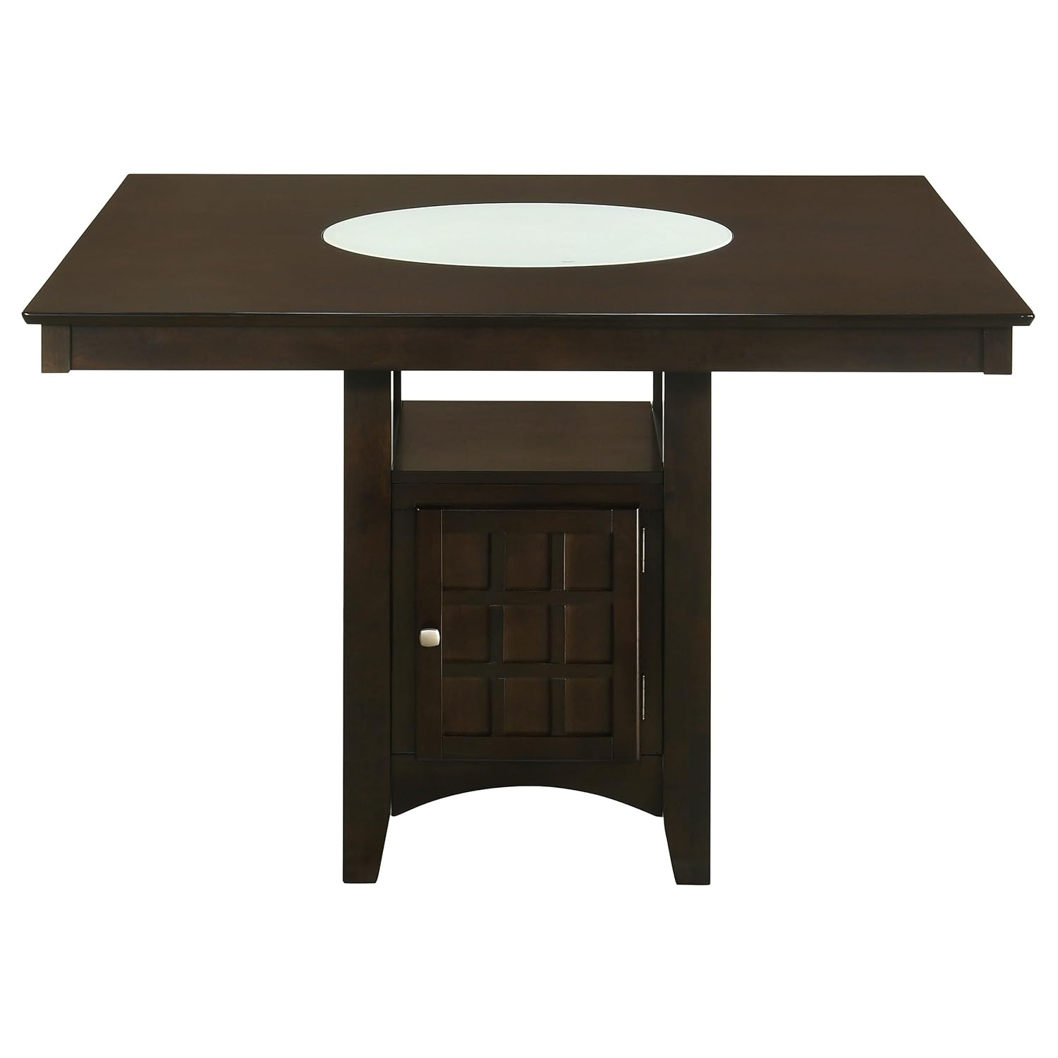 Coaster Company 7 Piece Contemporary Wood Storage Dining Table with Chair Cappuccino