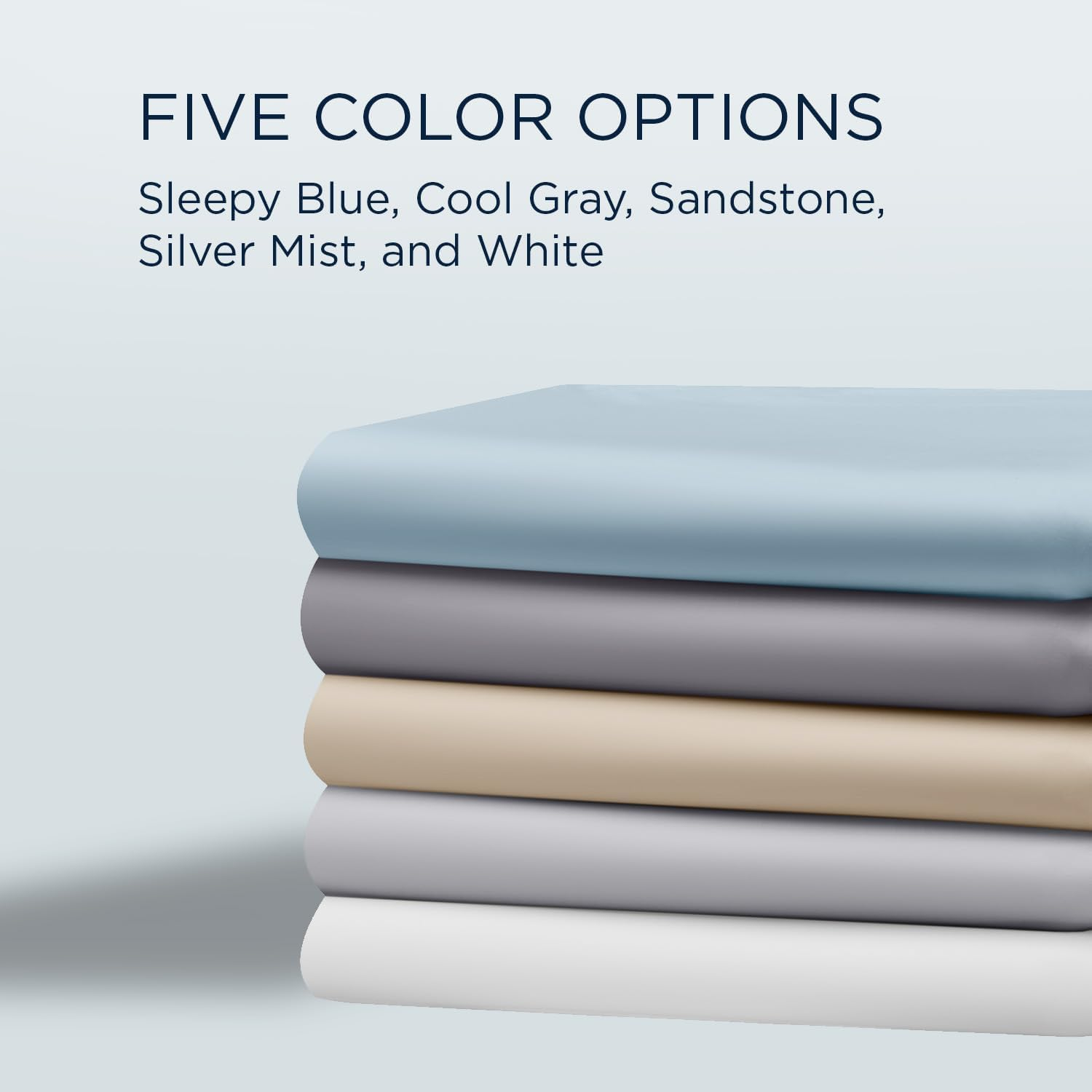 TEMPUR Classic Cotton Sheet Set Sleepy Blue - Cal King
