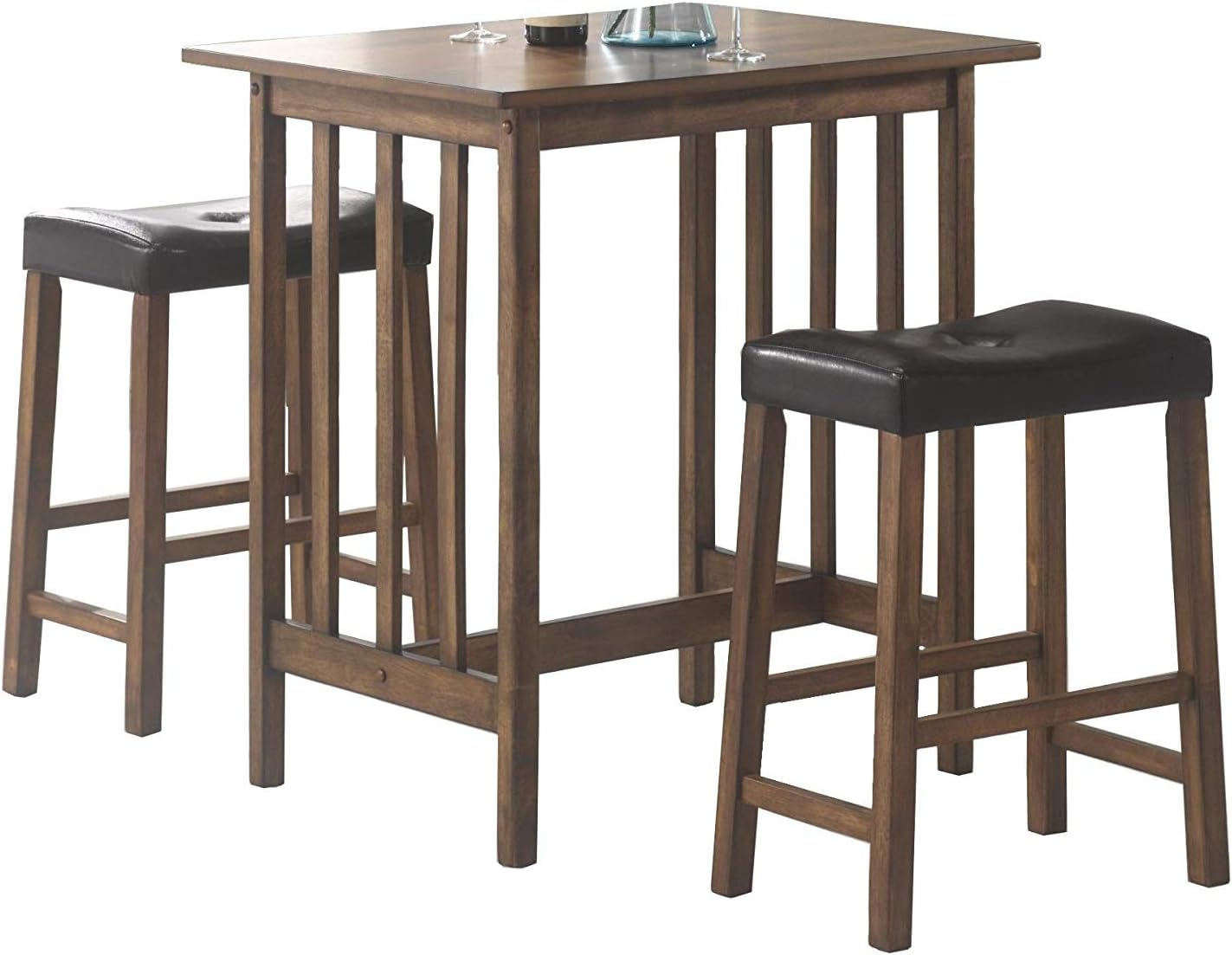 Coaster Company 3-Piece Table Set, Nut Brown