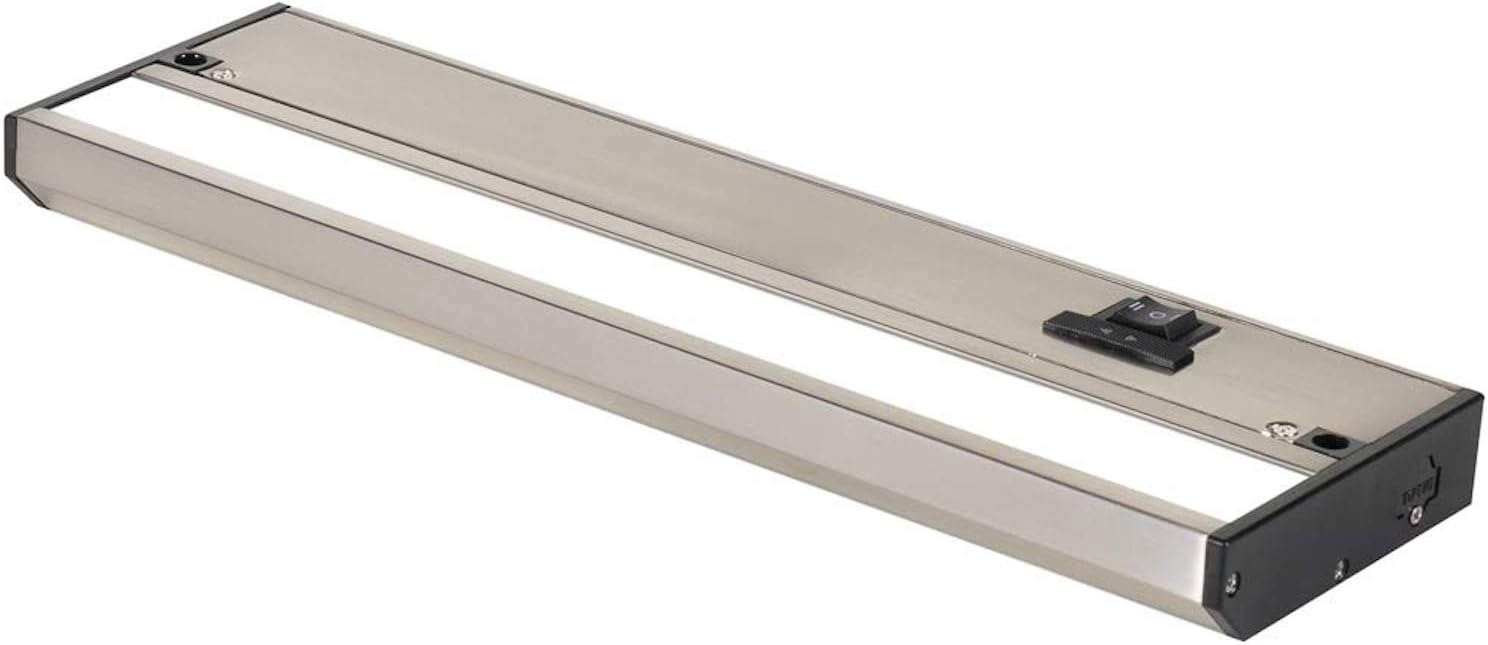 LED Under Cabinet Lighting Hardwired - Linkable Undercabinet Lights for Kitchen - 3CCT 12 Inch Satin Finish - Undercounter Dimmable Plug in Light or Hard Wired - Under Counter Fixture Direct Wire