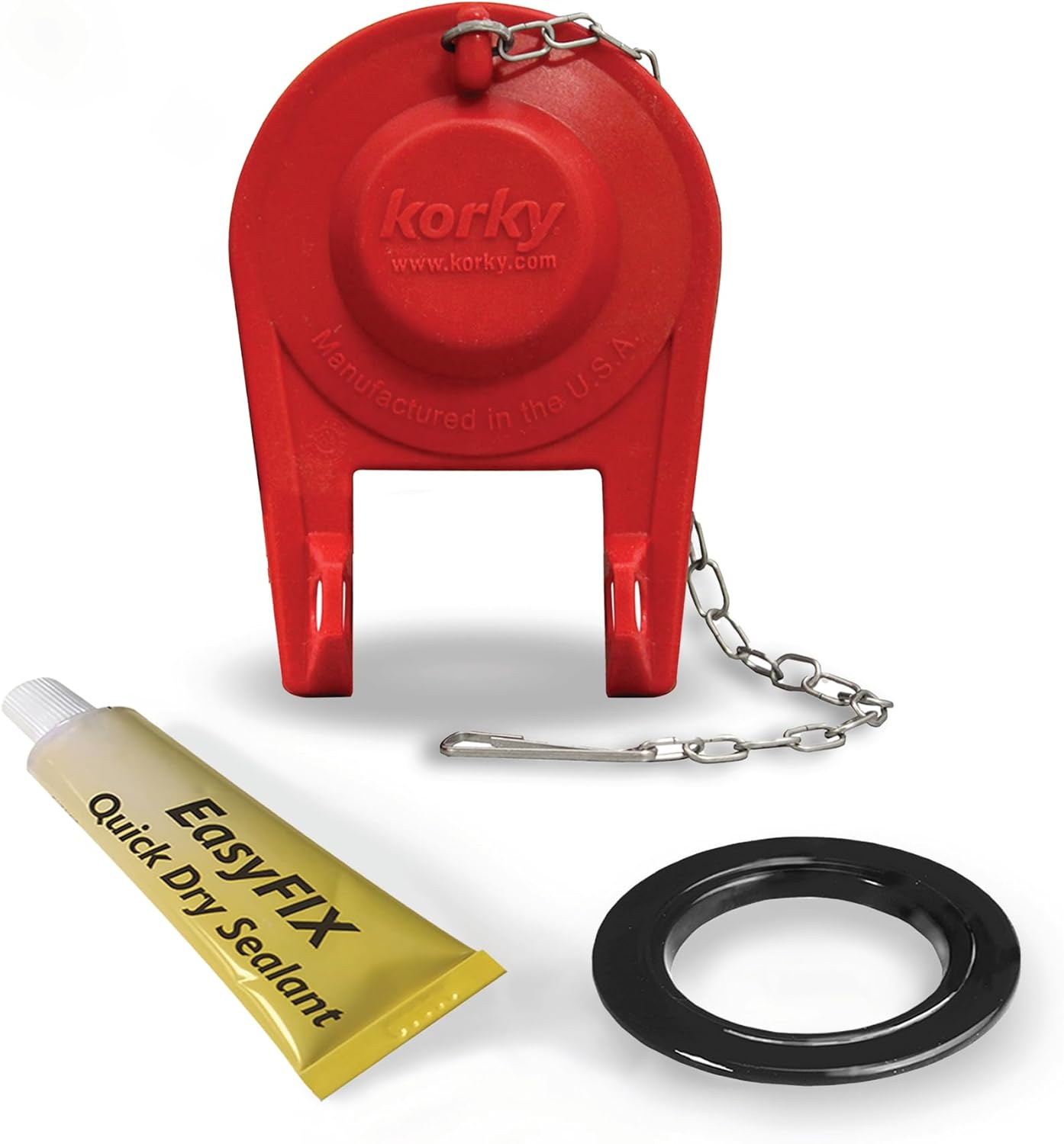 2" Universal Toilet Flush Valve Repair Kit with Adjustable Toilet Flapper