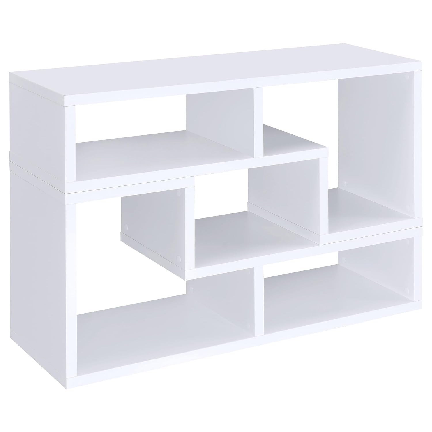 Convertible TV Console and Bookcase White