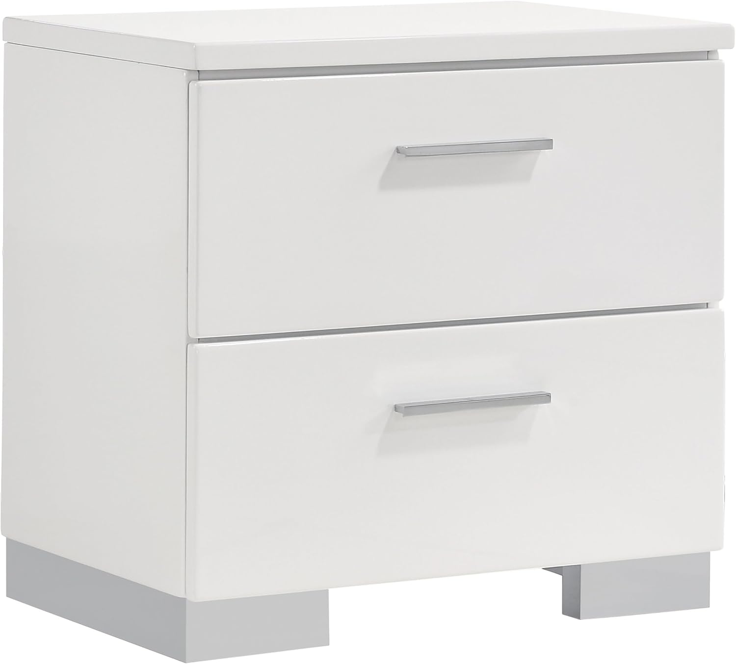 Coaster 203502 Home Furnishings Night Stand, Glossy White