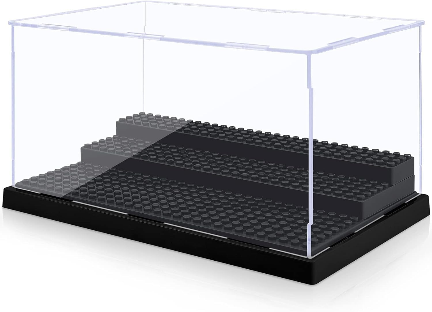 Display Case for Minifigure Action Figures Blocks, Removable Acrylic Display Box Storage for Collection Bricks Blocks Toys Models Minifigures