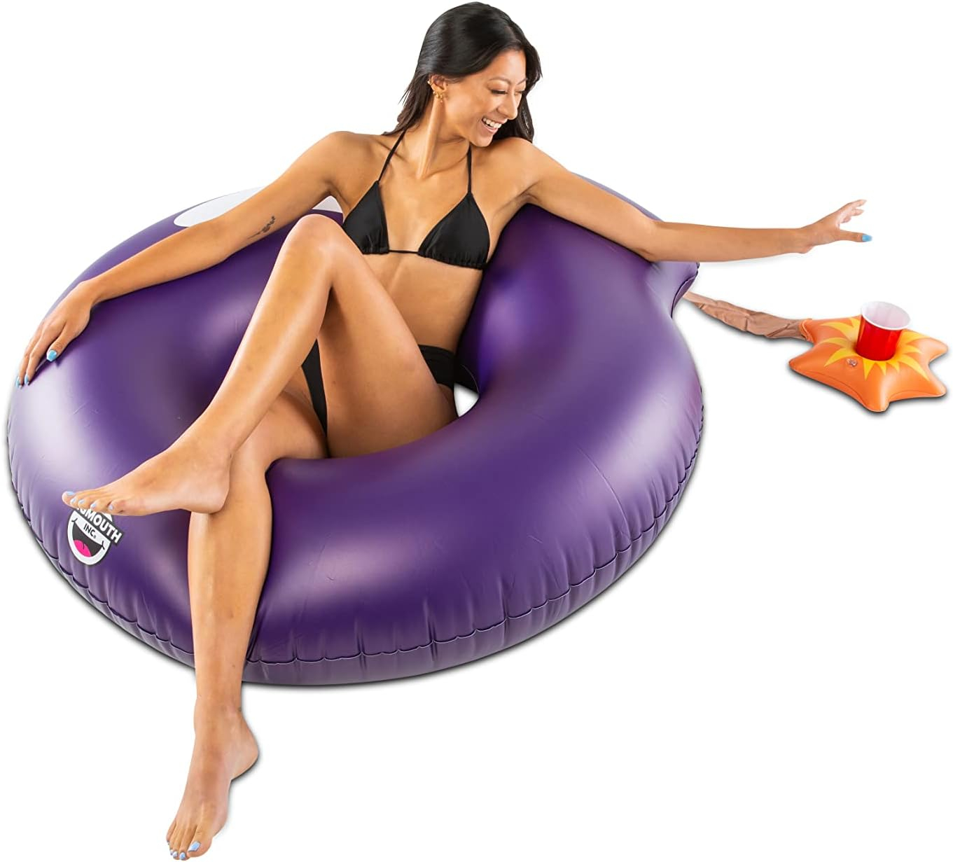 BigMouth Inc. Pool Float, 4' Wide, Inflatable Floatie Tube, Blow Up Swim Ring, Outdoor Summer Pool Party Water Toy