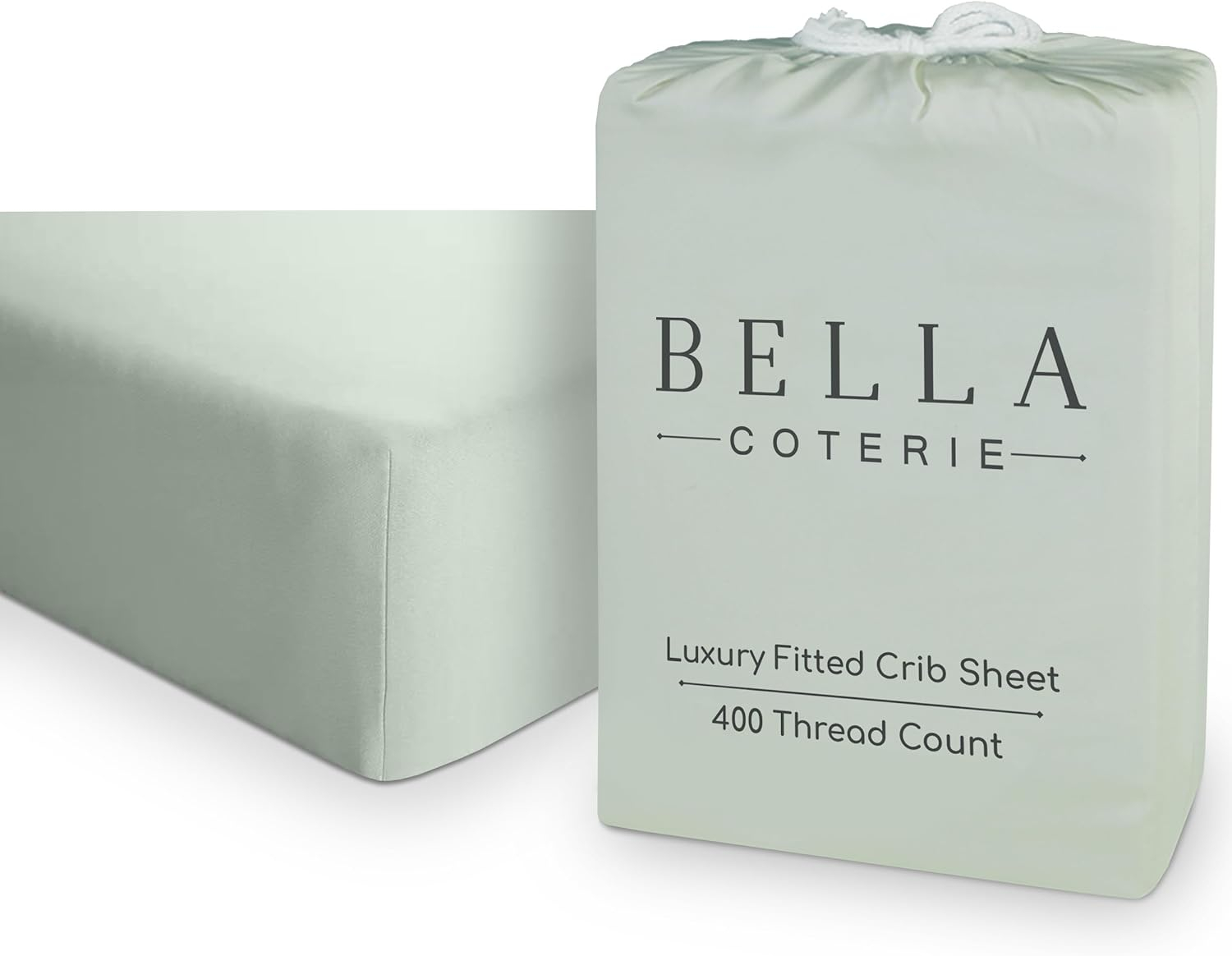 Bella Coterie Luxury Bamboo Crib Sheet | Organically Grown | Ultra Soft | Cooling for Better Sleep | Deep Pocket Fitted Sheet for Crib & Toddler Mattress | Viscose Made from Bamboo [Champagne]