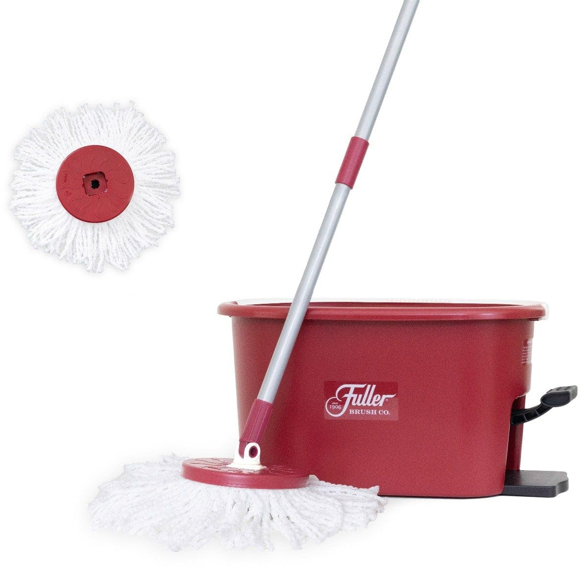Spin Mop Bucket System - 2 Microfiber Heads