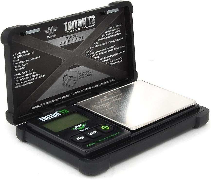My Weigh T3-400 Triton T3 400 Gram x 0.01 Digital Pocket Scale Black