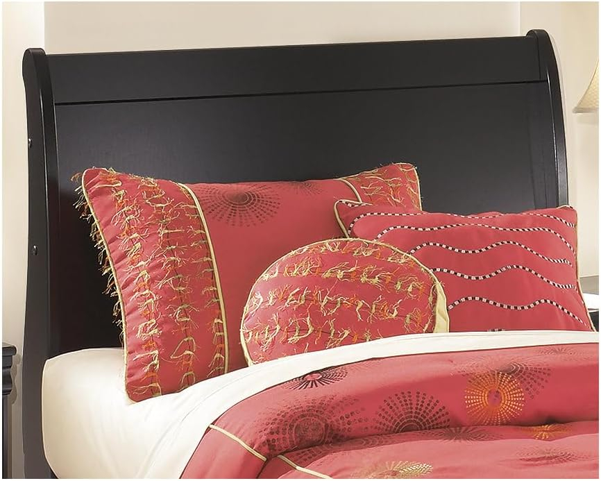 Signature Design by Ashley Casual Huey Vineyard Twin Sleigh Headboard  Black