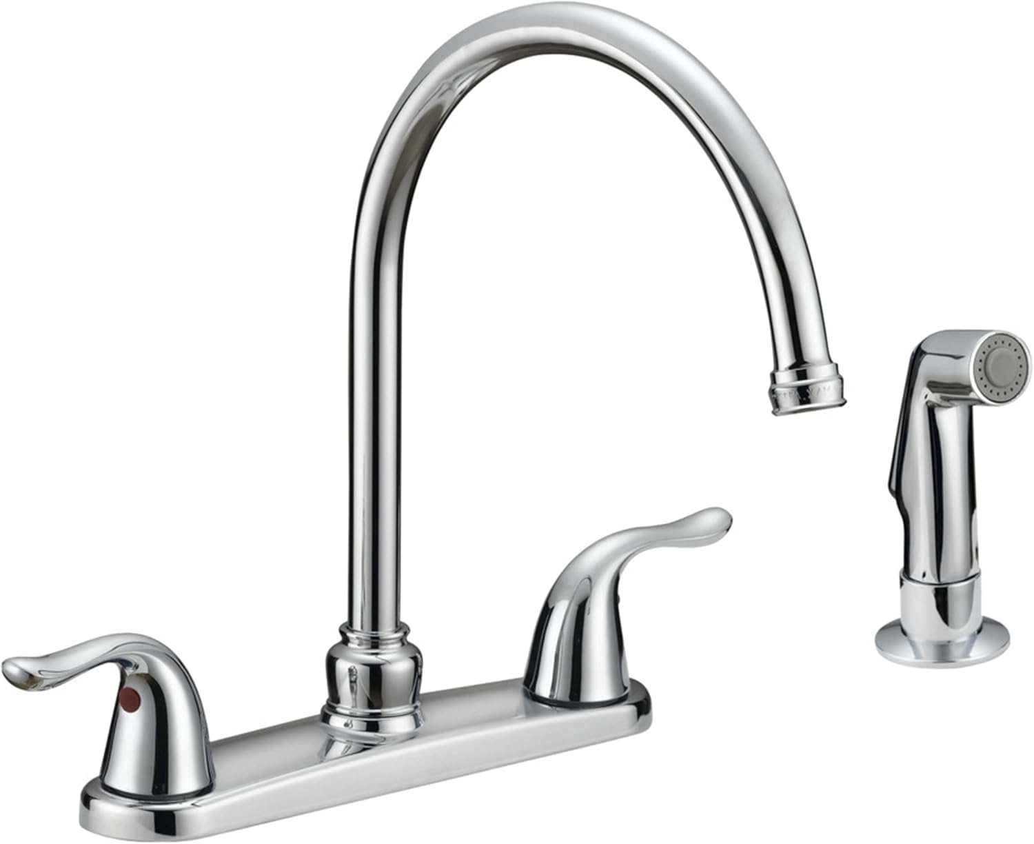 EZ-FLO 10201 High Arc Swivel Spout Kitchen Faucet, Two-Handle, Chrome
