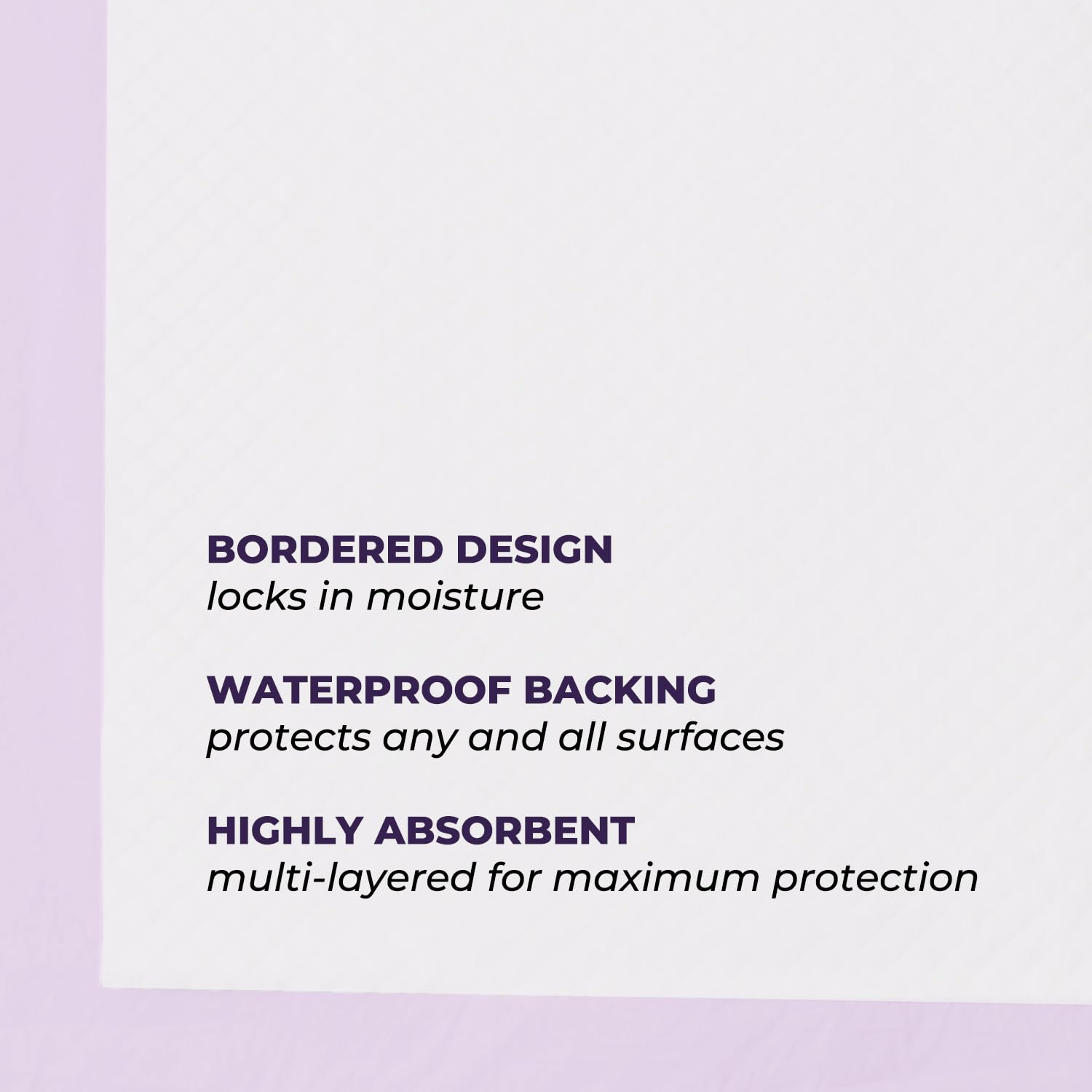 Large Lavender Scented Waterproof Dog Pee Pads, Pack of 80