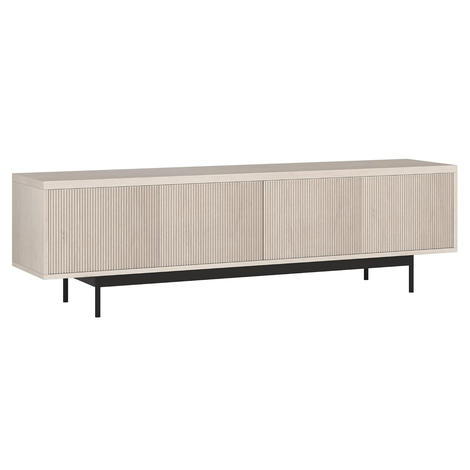 Evelyn&Zoe Whitman Rectangular TV Stand for TV's up to 75", Alder White