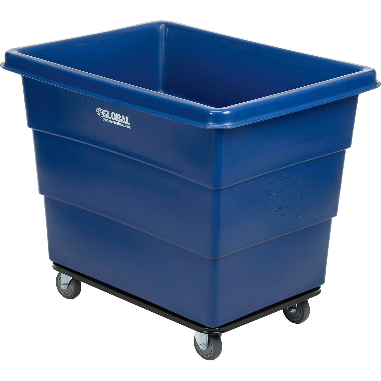 Camión de Caja de Plástico de 12 Bushel HDPE con Base de Acero, Azul, 38-2/5" de Largo x 28-9/10" de Ancho x 33" de Alto