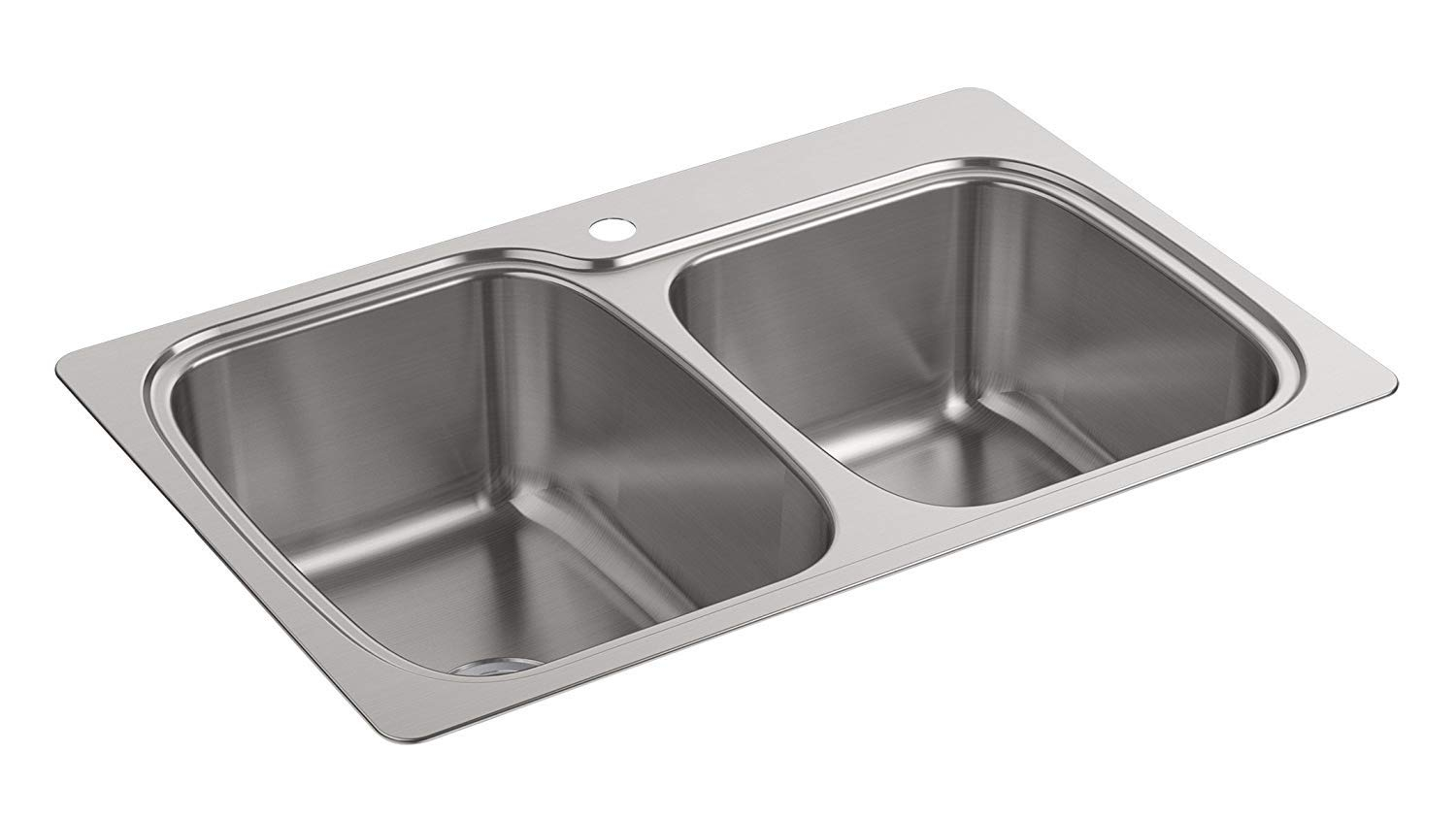 Kohler K-75791-1 Verse 33" Double Basin Drop-In Or Undermount Stainless Steel Kitchen Sink