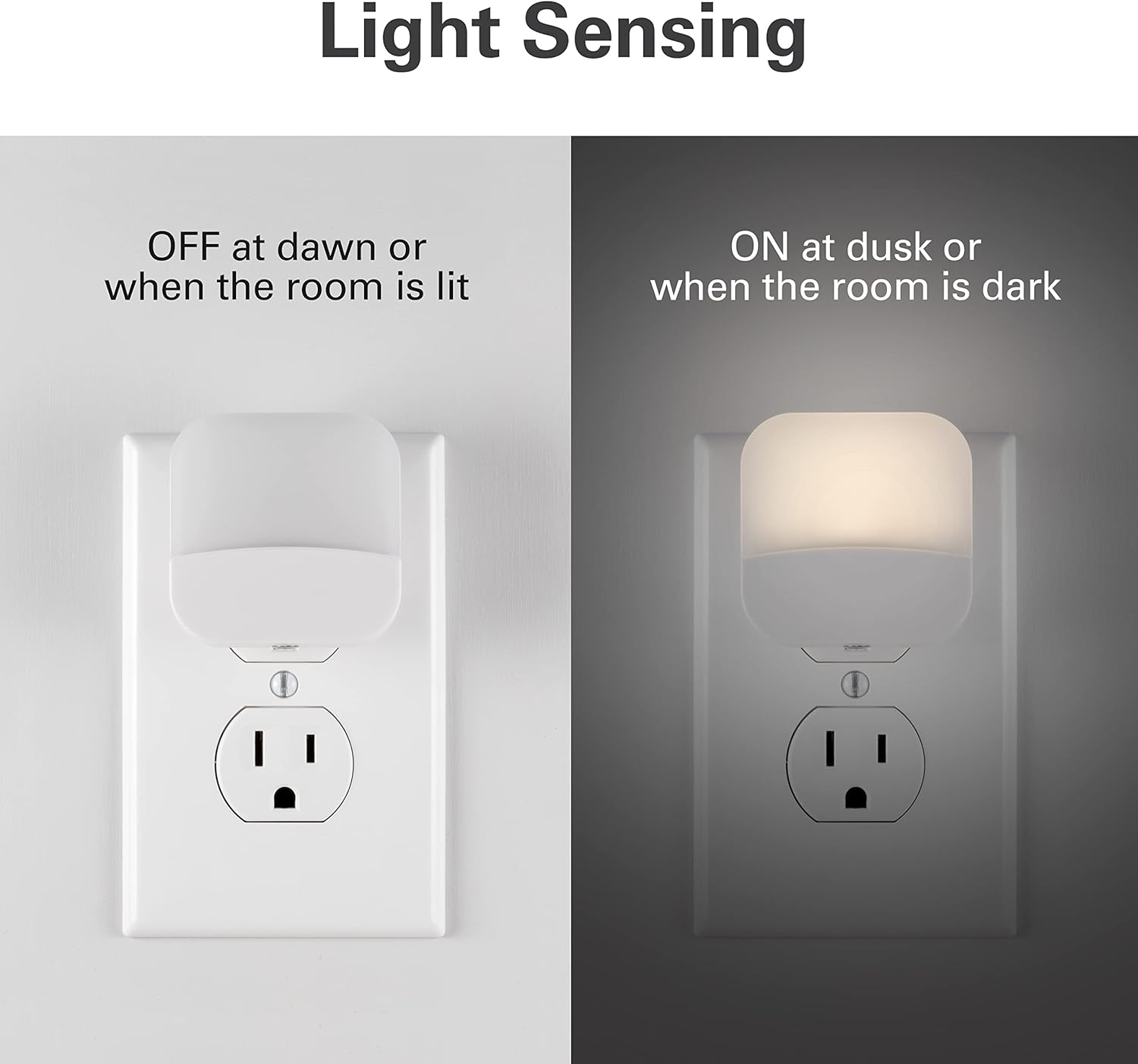 Lights by Night LED Night Light, Plug-in, Dusk to Dawn Sensor, Home Decor, Compact, Mood Lighting, Ambient Lighting, Ideal for Kids Bedroom, Bathroom, Kitchen, Hallway, 58802, 6 Pack, White