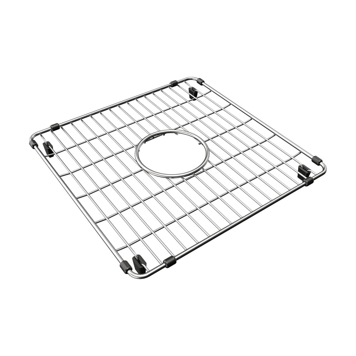 Stainless Steel Square Sink Bottom Grid with Center Drain Hole