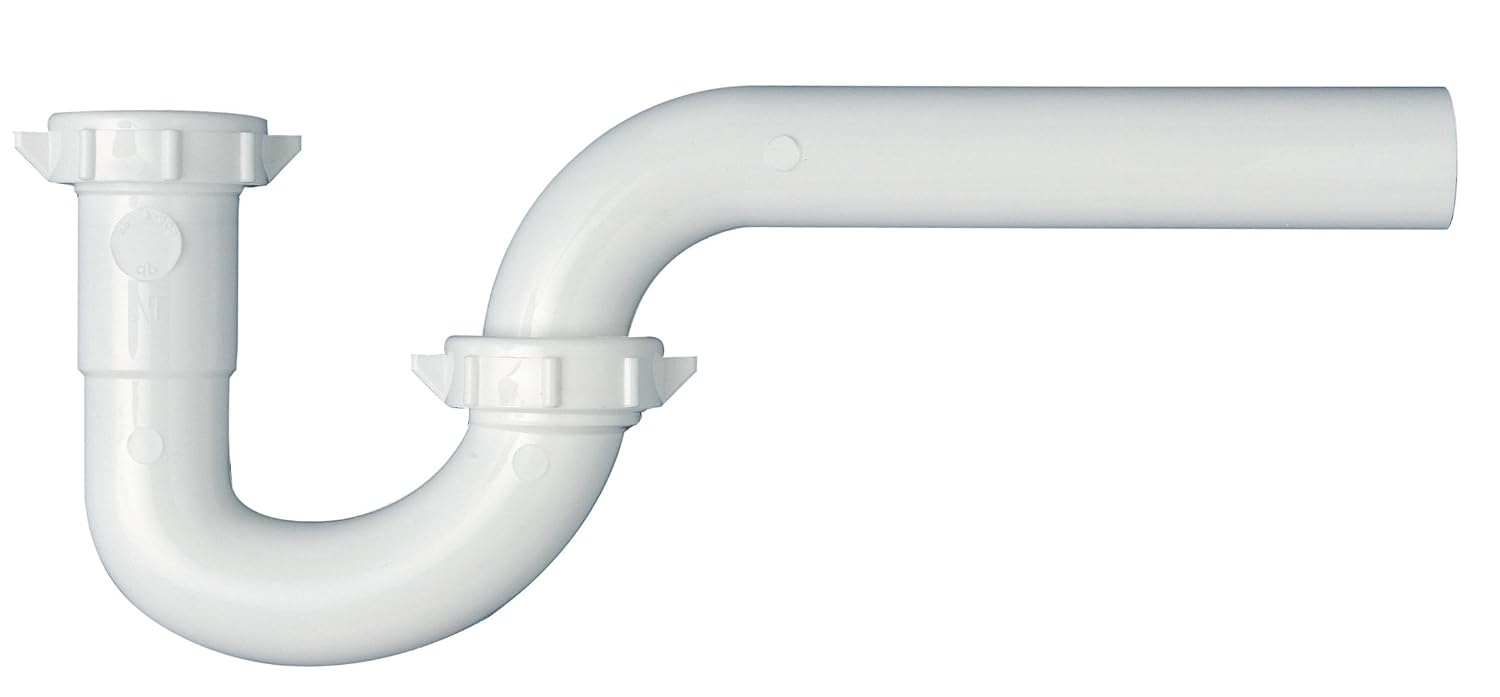 Plumb Pak PP941W P-Trap, 1-1/4 in, Slip, Plastic, White
