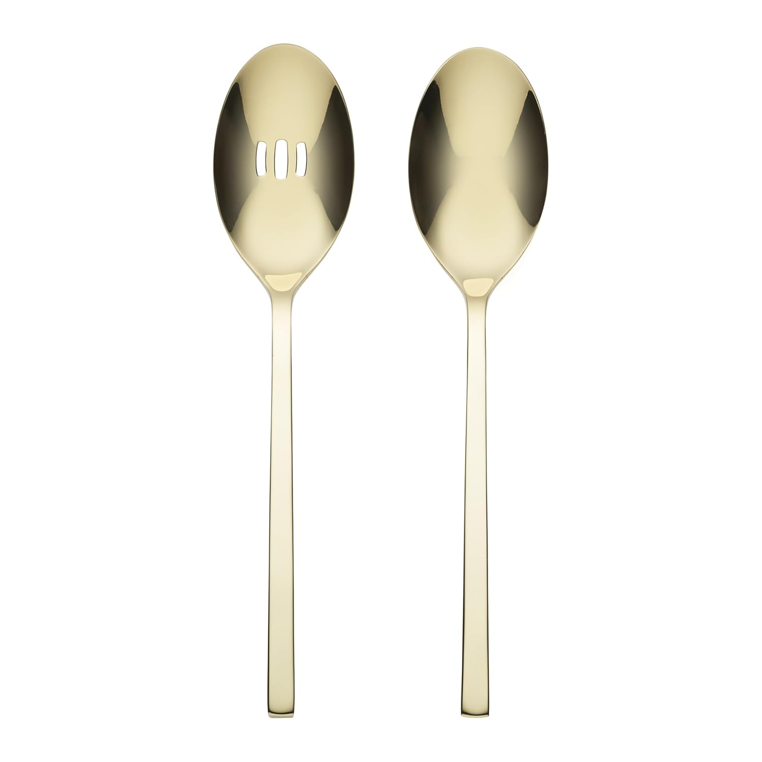 Oneida 895334 Allay Champagne Everyday Flatware 2 Piece Serving Spoon Set