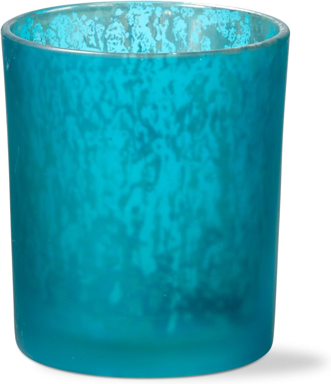 tag Illuminate Mercury Glass Tealight Votive Candle Holder Teal Tabletop Mantel Wedding Decorations, 4.0 inch