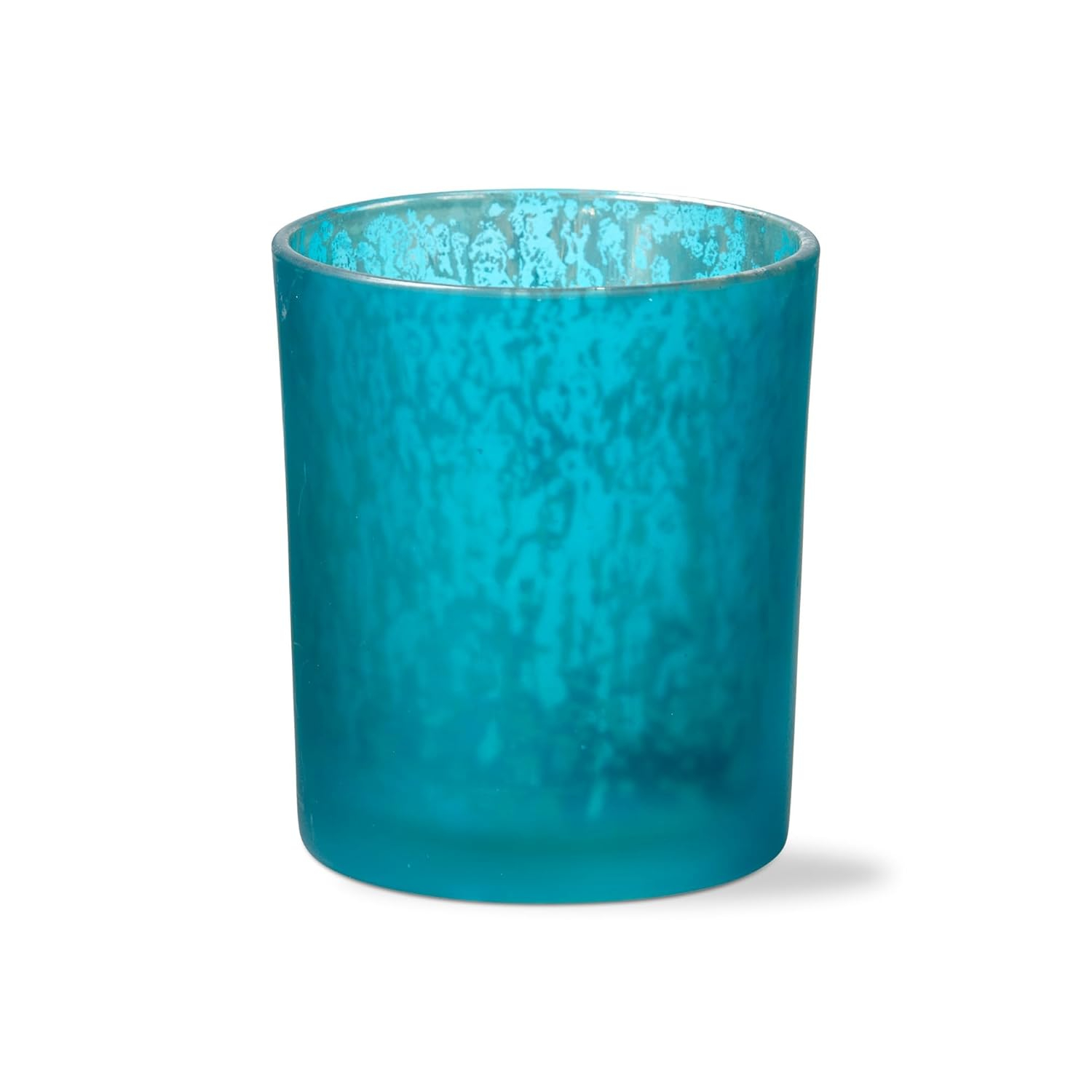 tag Illuminate Mercury Glass Tealight Votive Candle Holder Teal Tabletop Mantel Wedding Decorations, 4.0 inch