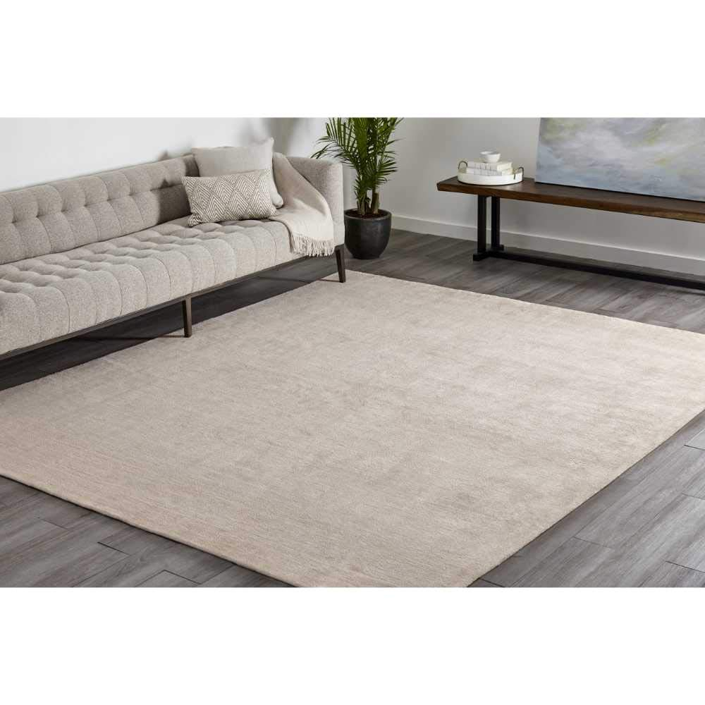 Solo Rugs Knotted, 5' x 8' Lodhi Contemporary Solid Hand Loomed Area Rug, Sepia