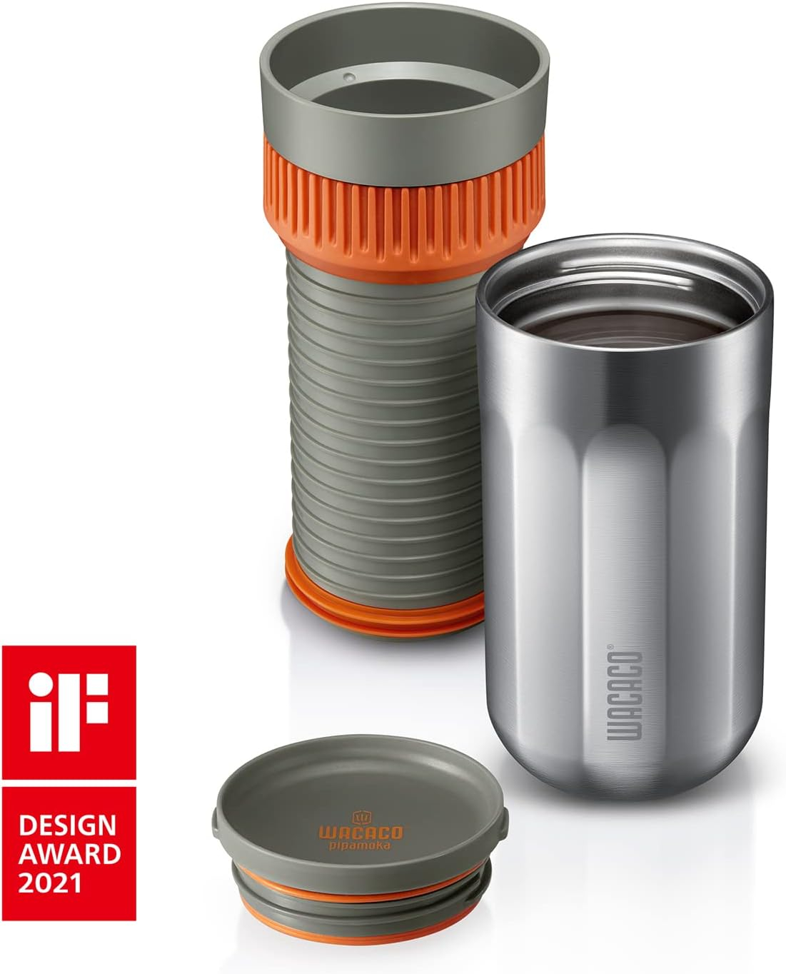 Wacaco Vacuum Pressured Single Serve Stainless Steel Mug Coffee Maker
