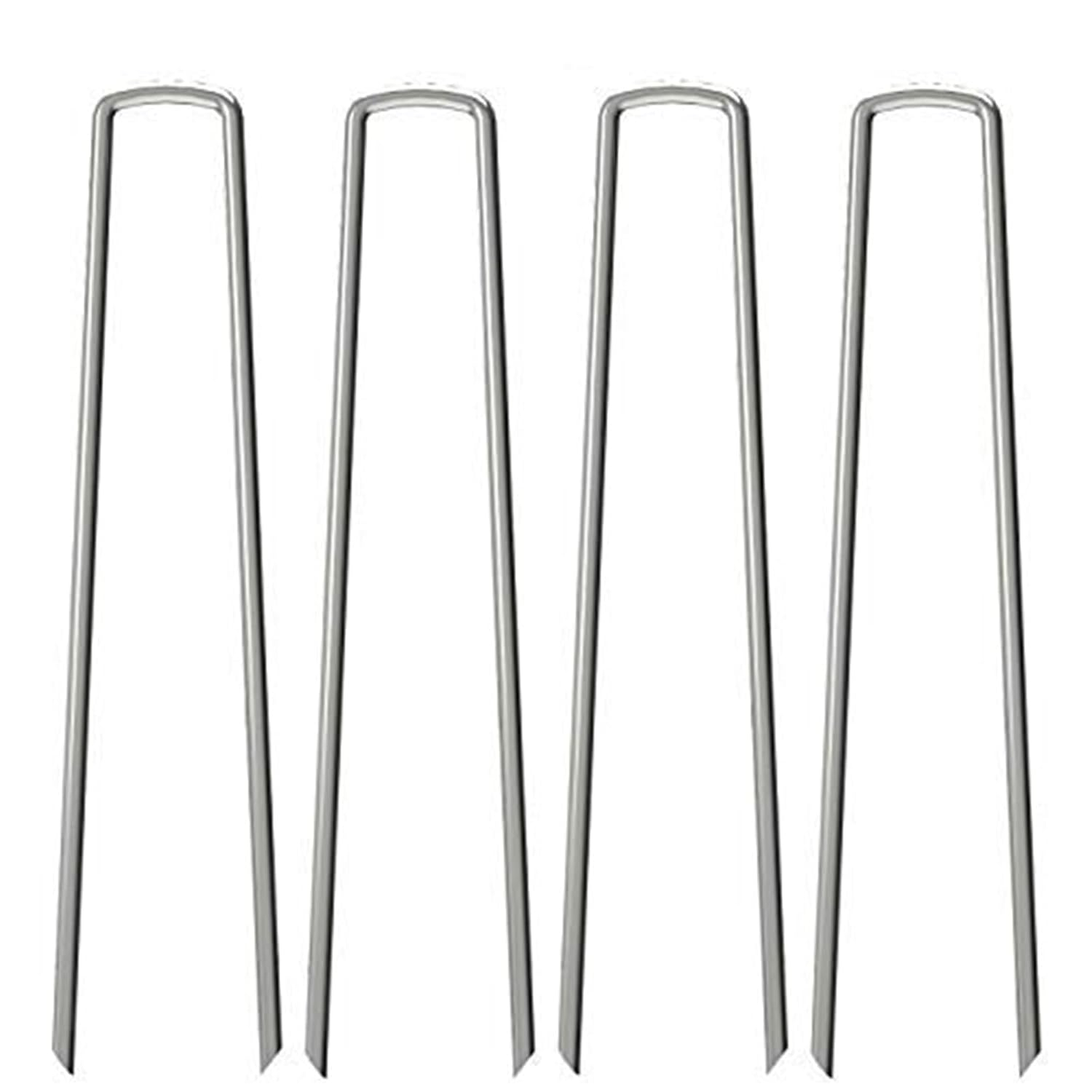 Landscape Staples Galvanized Garden Stakes Landscaping Fabric SOD Pins 12 INCH 50 Pack