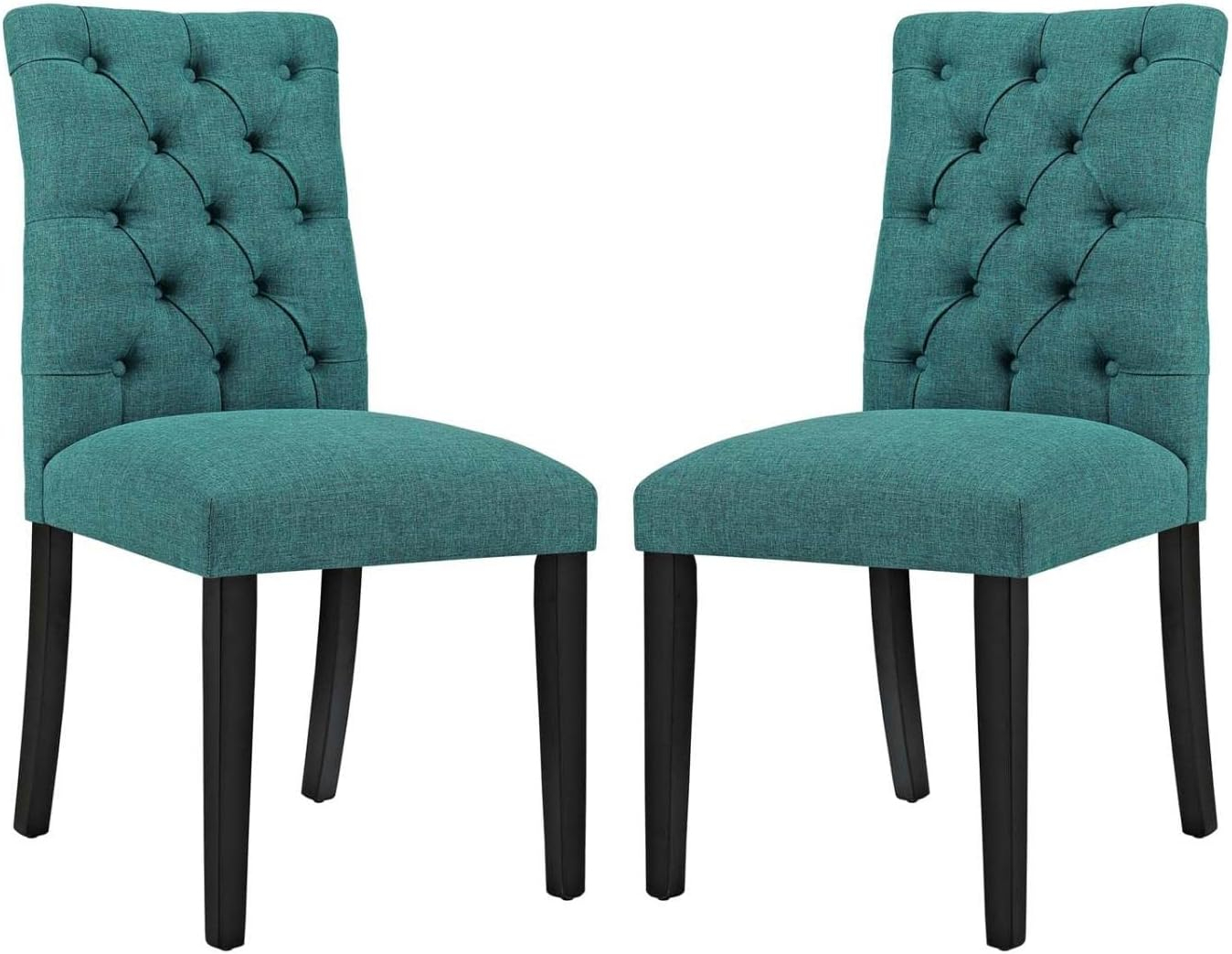 Modway MO- Duchess Modern Tufted Button Upholstered Fabric Parsons, Dining Chair, Azure