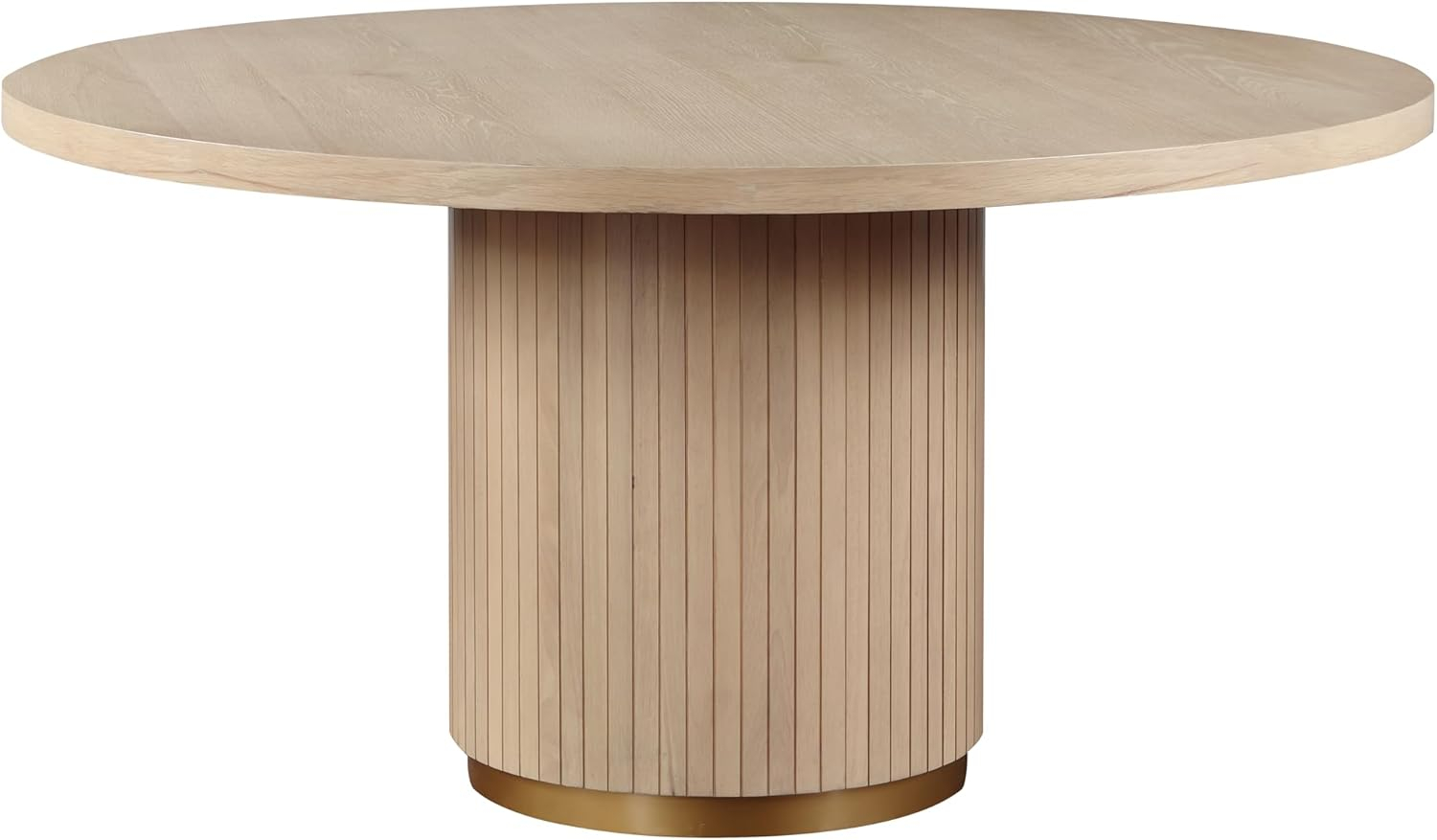 Lilola Home 59" Rectangle Pedestal Dining Table, Oak