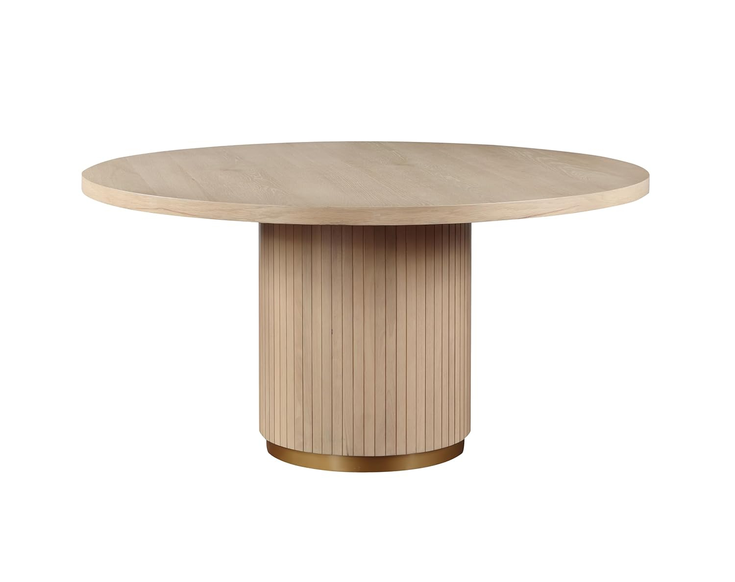 Lilola Home 59" Rectangle Pedestal Dining Table, Oak
