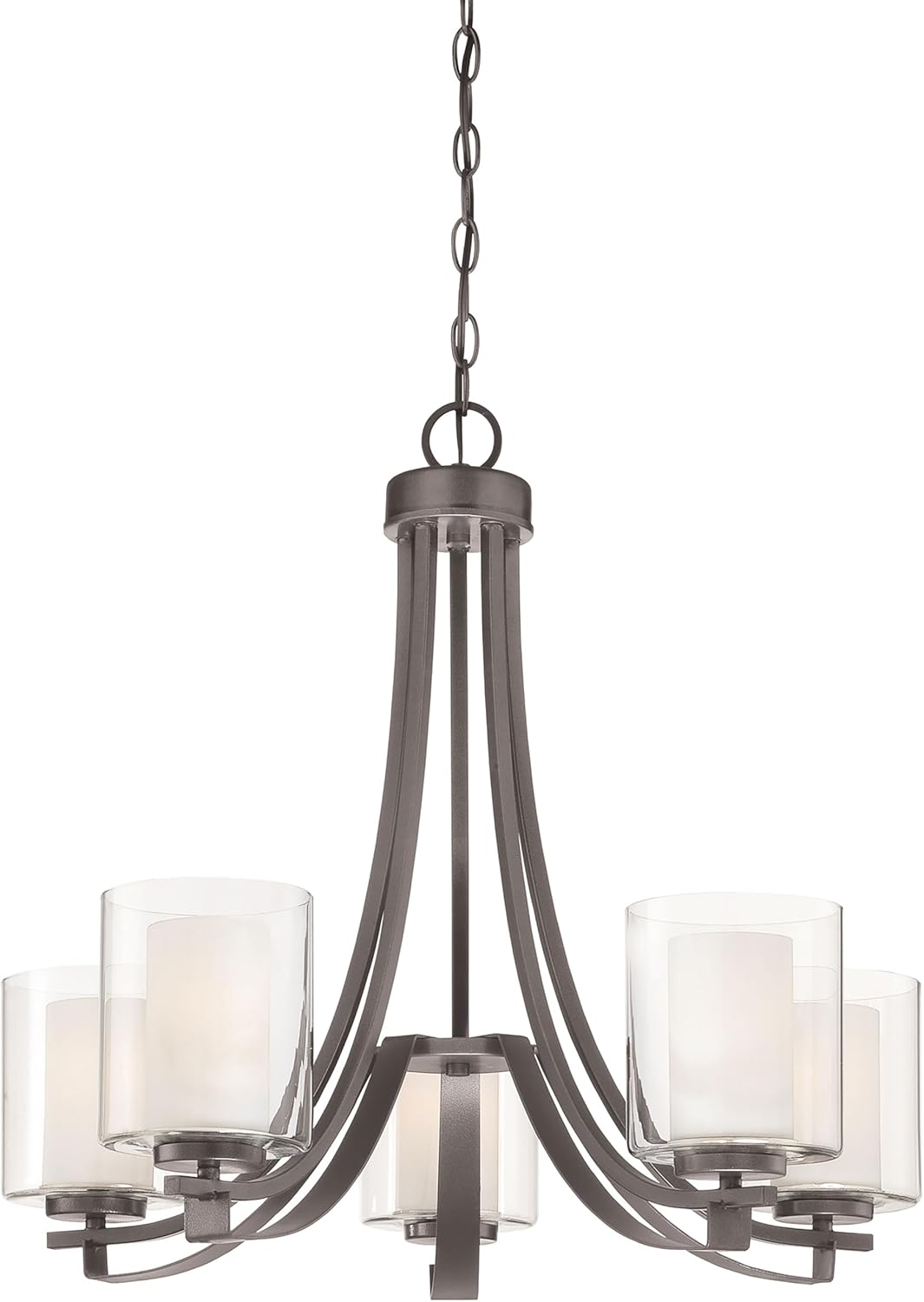 Minka Lavery 4105-172 Parsons Studio 5 Light Chandelier in Smoked Iron