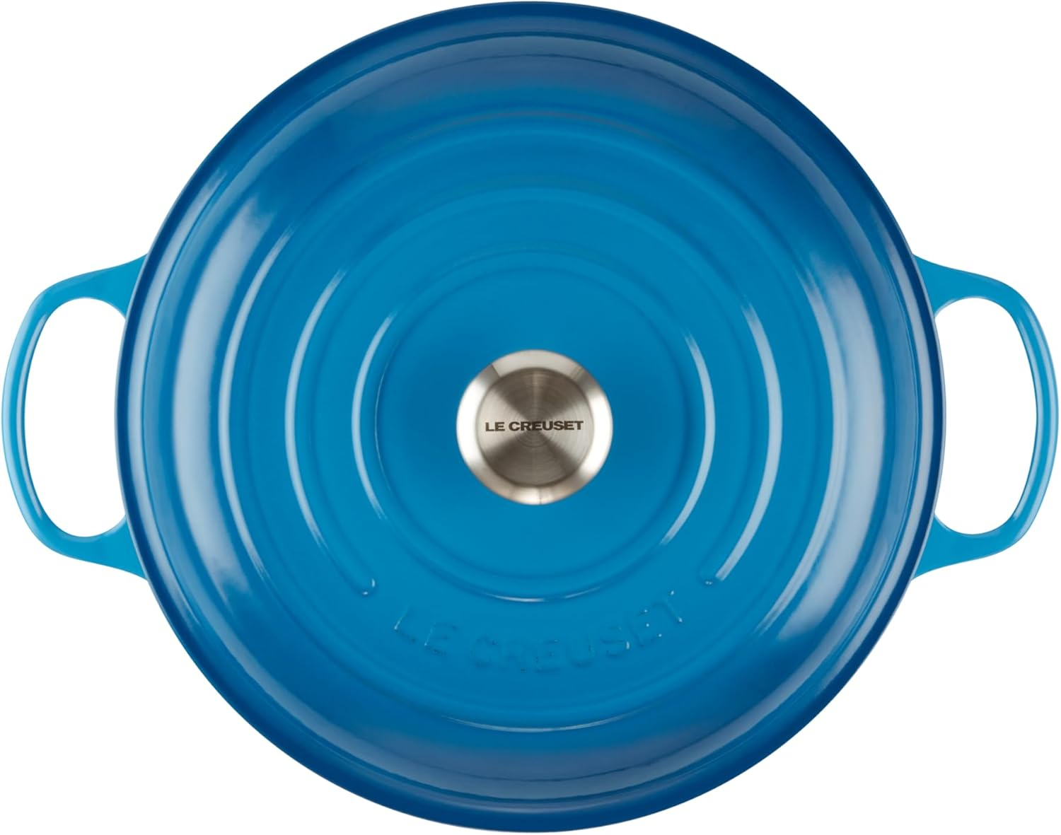 Marseille Blue Enameled Cast Iron Round Braiser, 3.5 qt