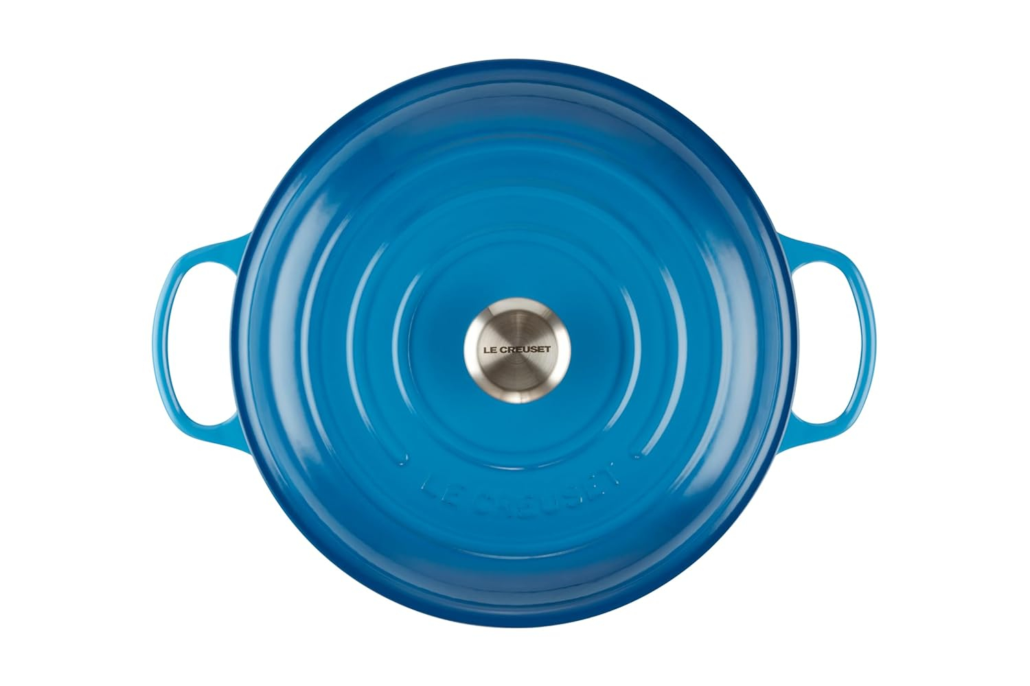 Marseille Blue Enameled Cast Iron Round Braiser, 3.5 qt