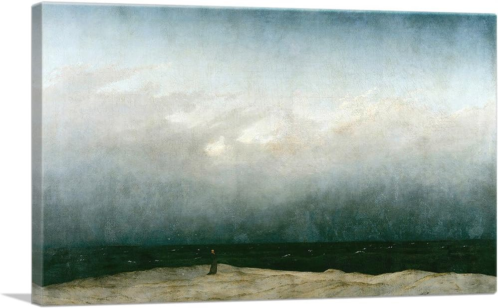 ARTCANVAS Monk By Sea 1808 Canvas Art Print by Caspar David Friedrich - Size: 40" x 26" (0.75" Deep)