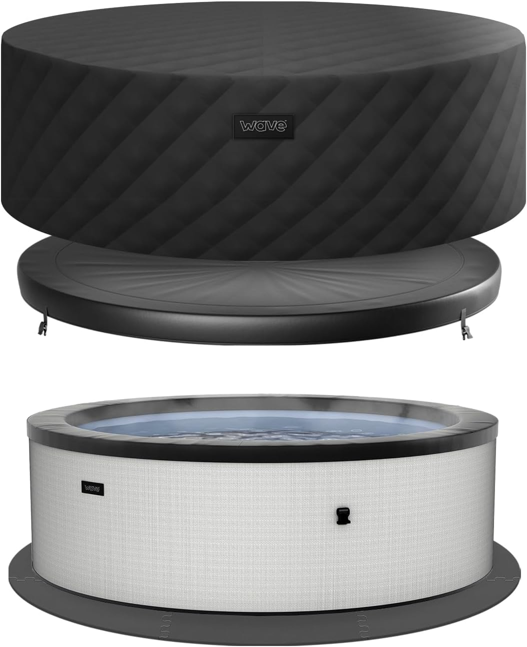 Wave Garda | 6-Person Eco Foam Hot Tub | Integrated Heater | Graphite Gray
