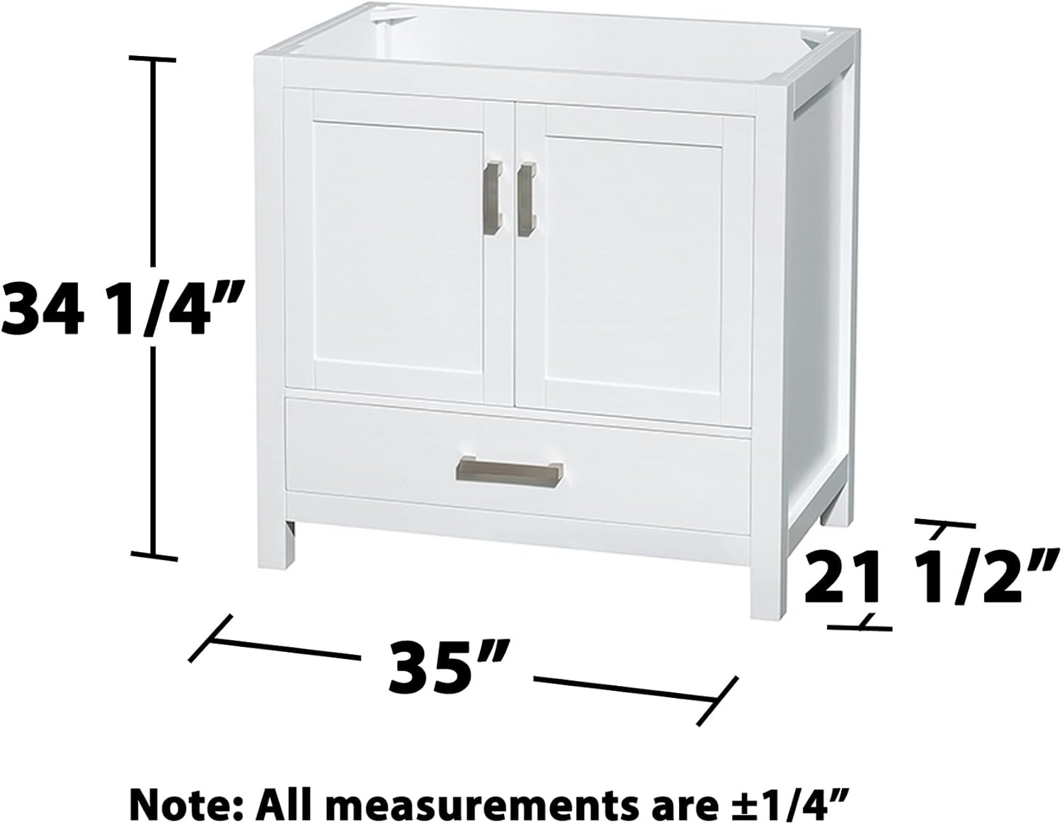 Wyndham Collection Sheffield 35" Freestanding Single Vanity Base Only