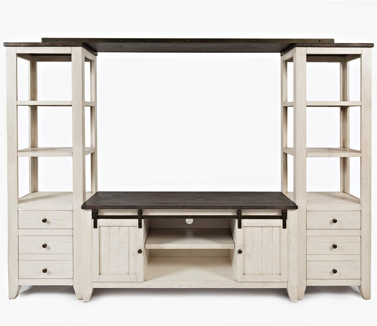 Jofran Madison County Rustic Reclaimed Pine Farmhouse Entertainment Center with 60'' TV Console