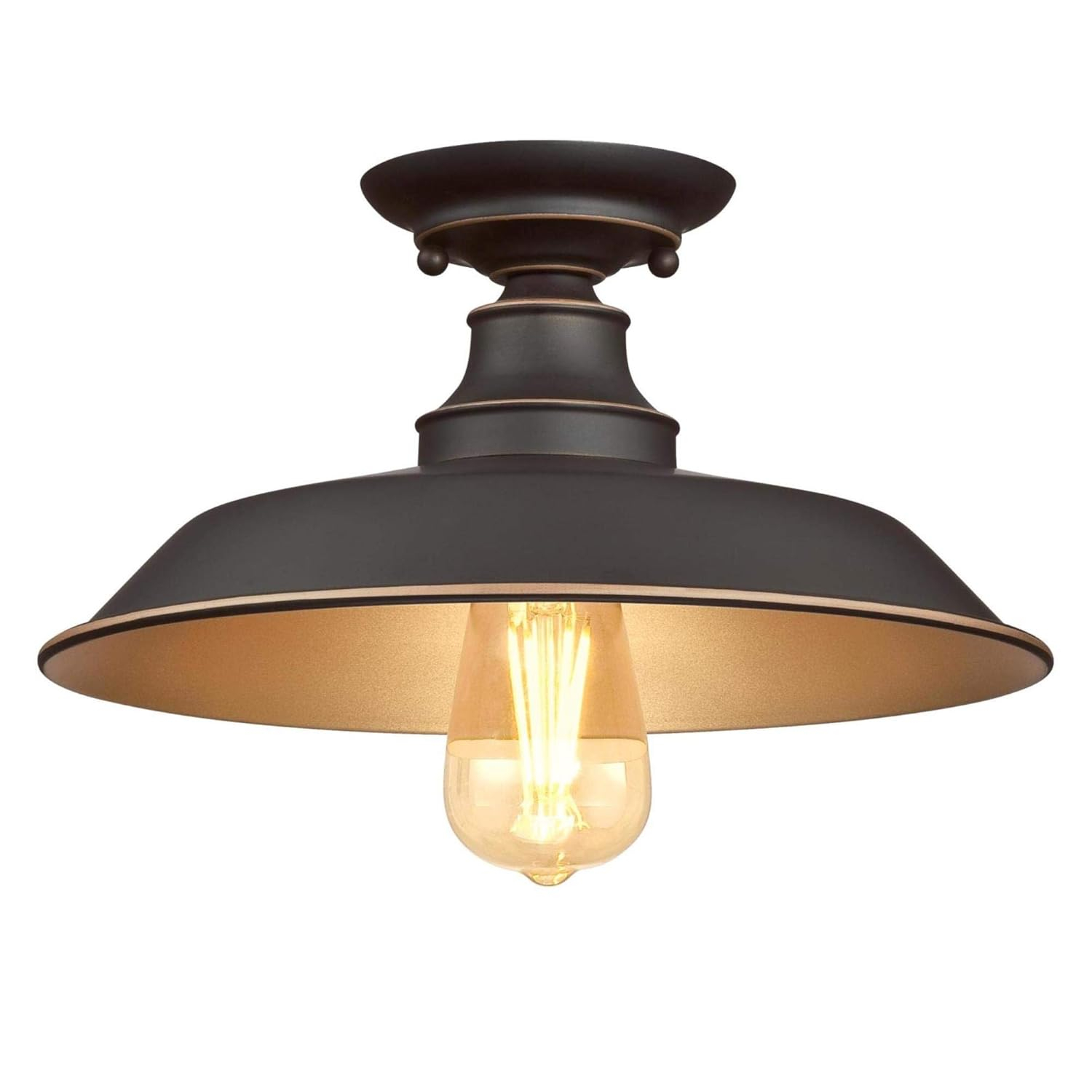 Westinghouse Lighting 6370300 12 in. 1 Light Semi-Flush with Highlights - Oil Rubbed Bronze