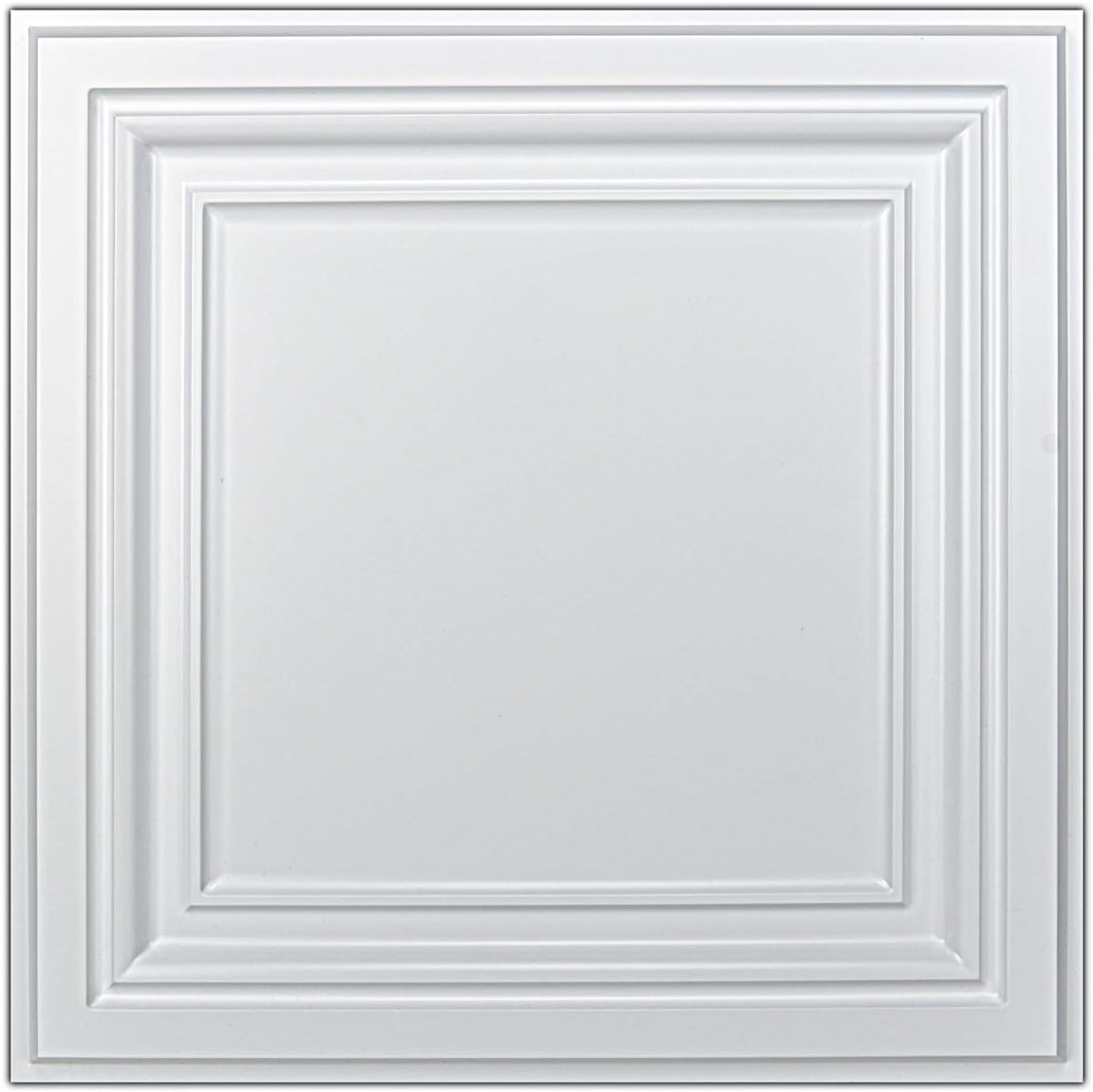 Art3d PVC Ceiling Tiles, 2'x2' Plastic Sheet in White (12-Pack)