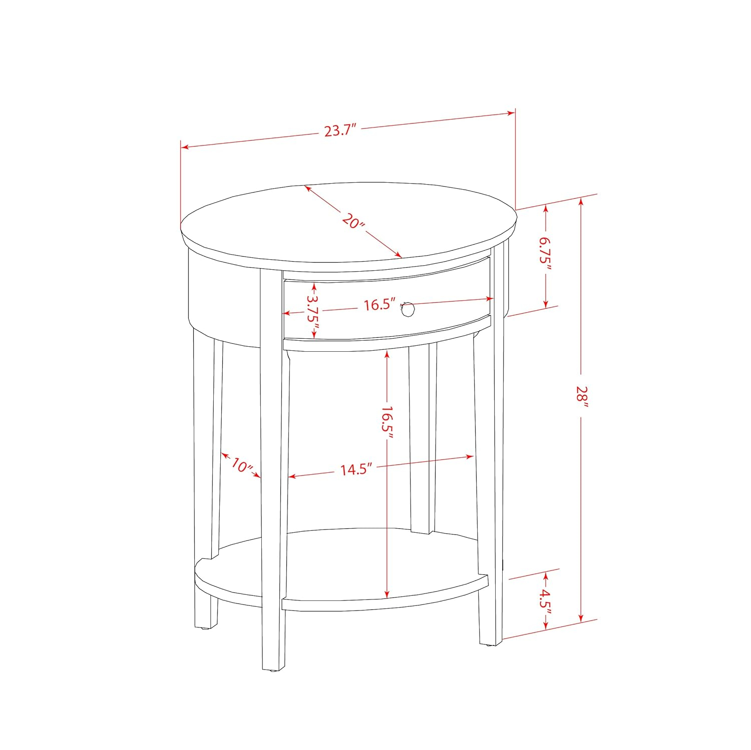 East West Furniture Hillsboro Asian Wood Nightstand in Antique Mahogany