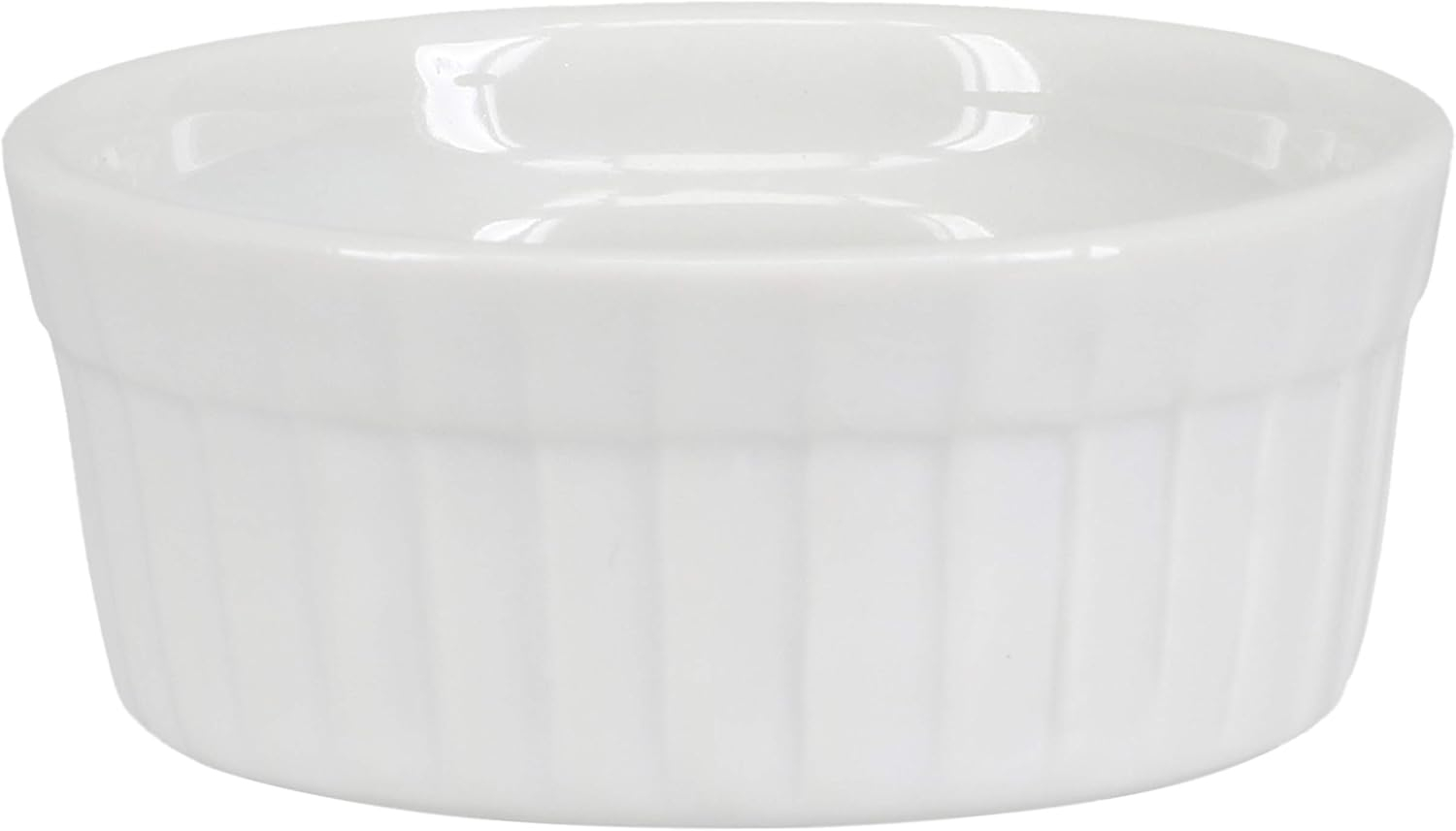Set of 12 White Porcelain Round Ramekins with Lids