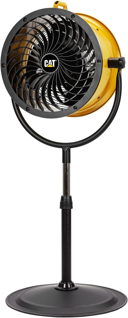 Yellow Industrial High Velocity Floor Fan with Aluminum Blades