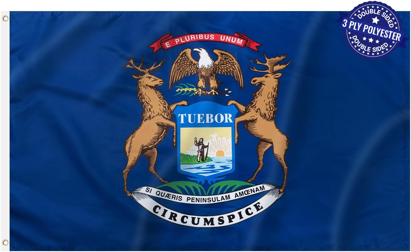 Louisiana State Flag 3x5 Double Sided Outdoor State Flags Heavy Duty 3 Ply with Durable Canvas Header and Brass Grommets Vivid Colors