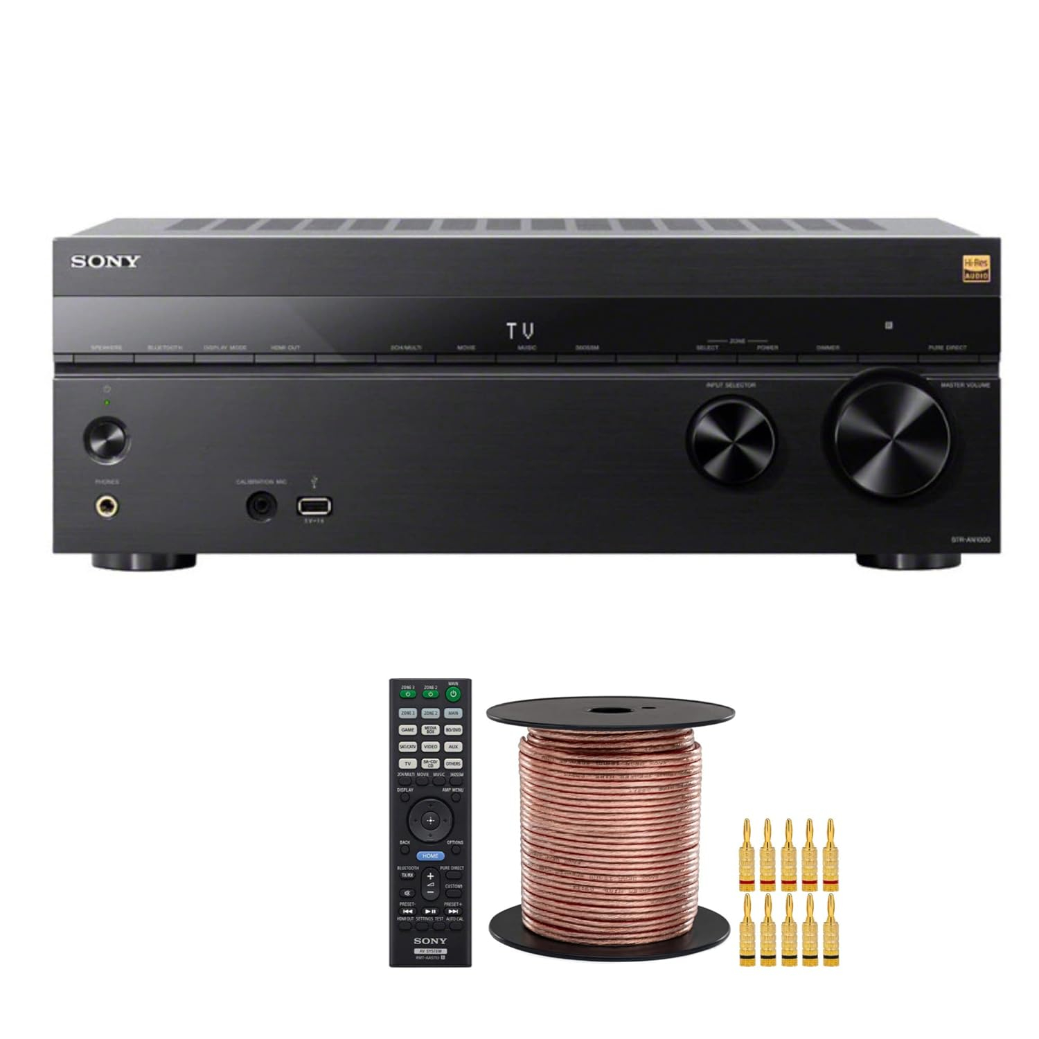 Sony STR-AN1000 7.2 Channel 8K Av Receiver with Speaker Accessory Kit Bundle