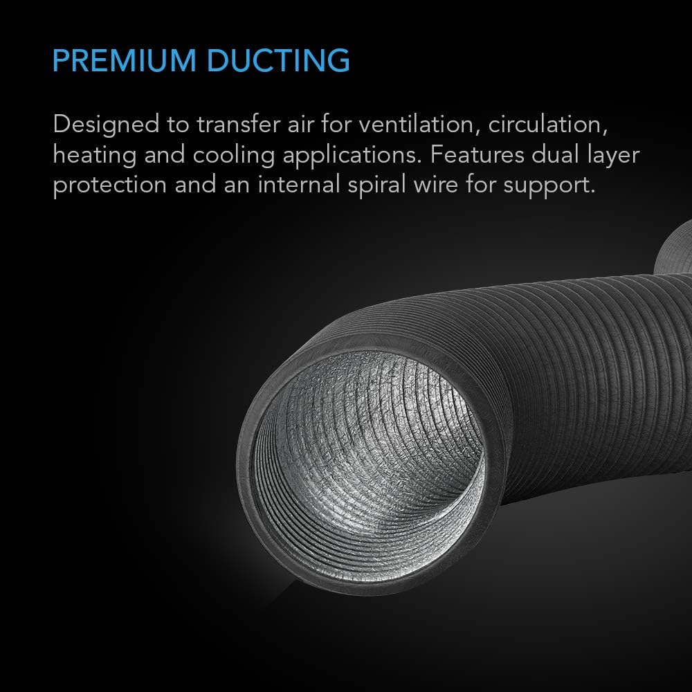 AC Infinity Aluminum 6-Inch, 8-Feet L Ventilation and Exhaust Ducting